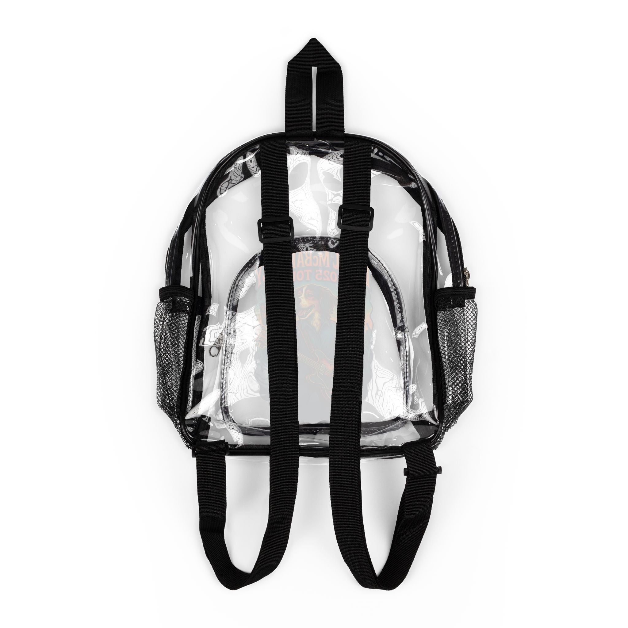 Pawl McBarkney Clear Stadium Backpack -- Paul McCartney 2025 Tour Merchandise Dog Parody