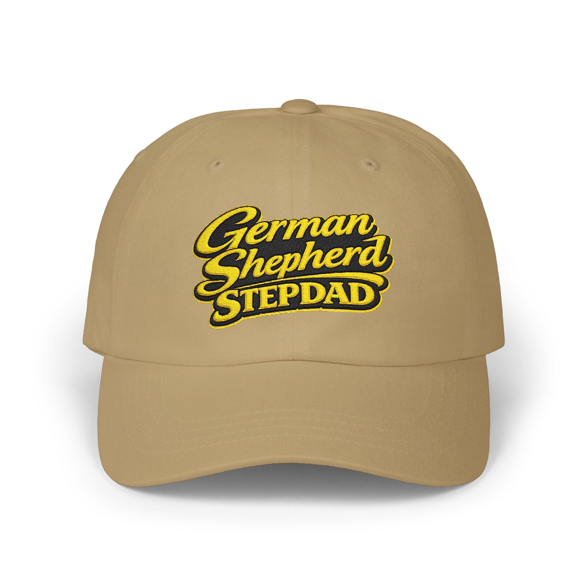 German Shepherd Stepdad Dad Cap — Embroidered Baseball Hat for Dog Lovers