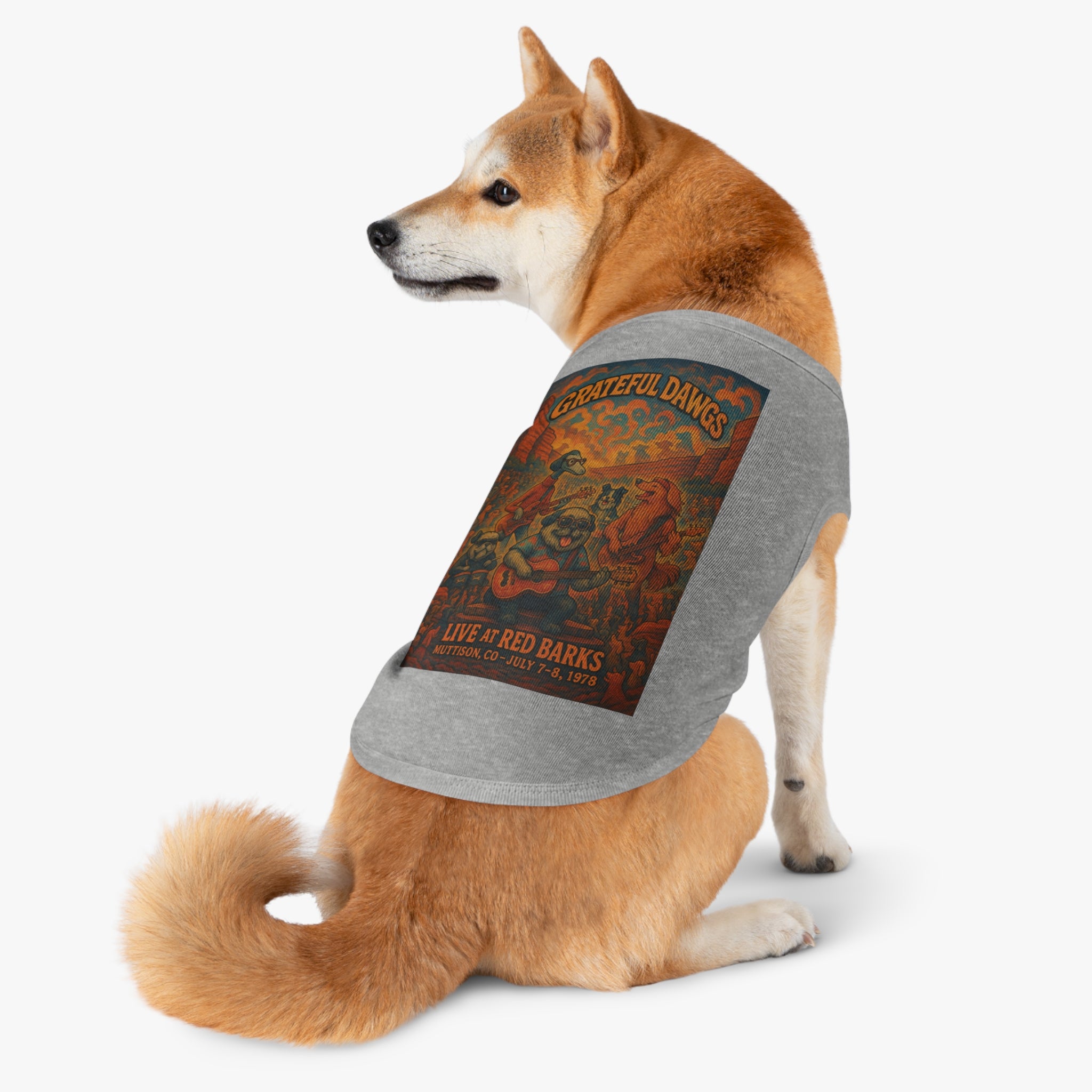 Grateful Dawgs Pet Tank Top-- Funny Parody Concert Shirt for Dog Lovers