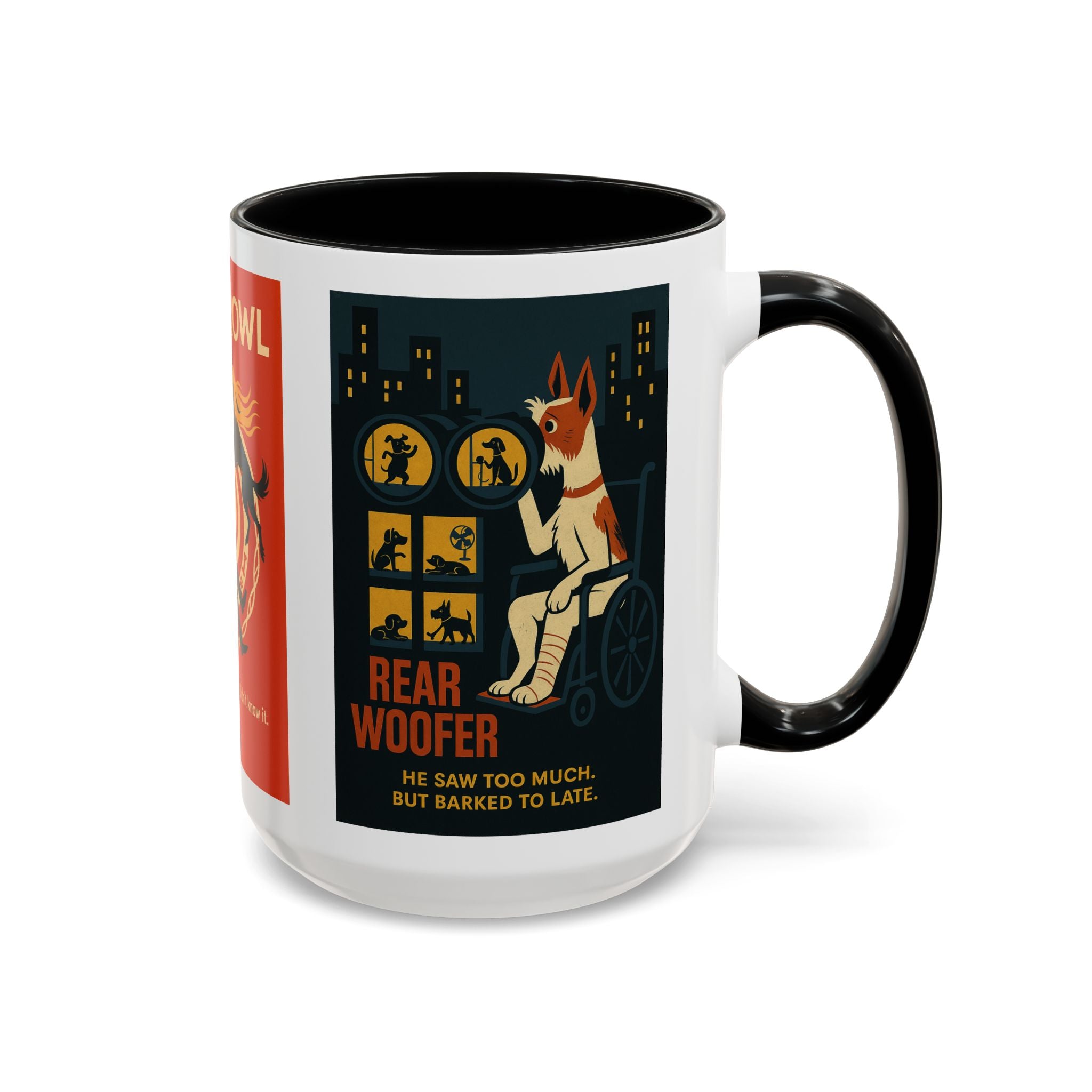 Alfred Hitchock Dog Parody Mug – Funny Gift for Classic Movie Lovers