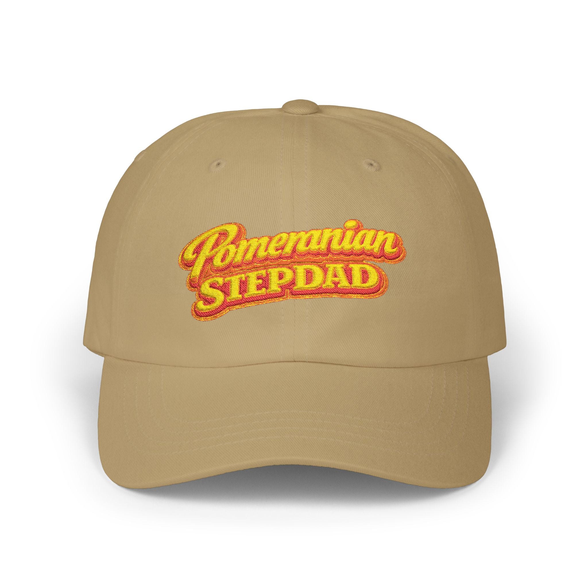 Pomeranian Stepdad Dad Cap — Embroidered Baseball Hat for Dog Lovers