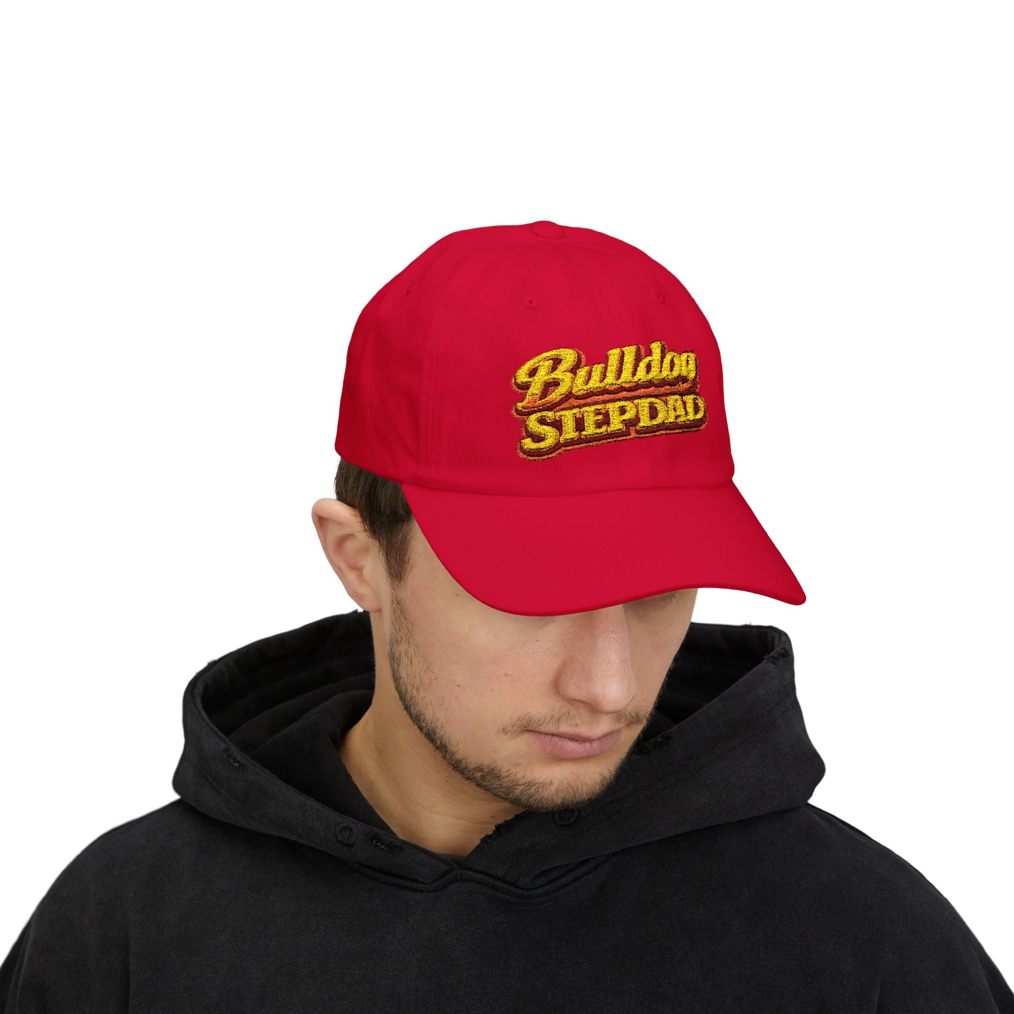 Bulldog Stepdad Dad Cap — Embroidered Baseball Hat for Dog Lovers