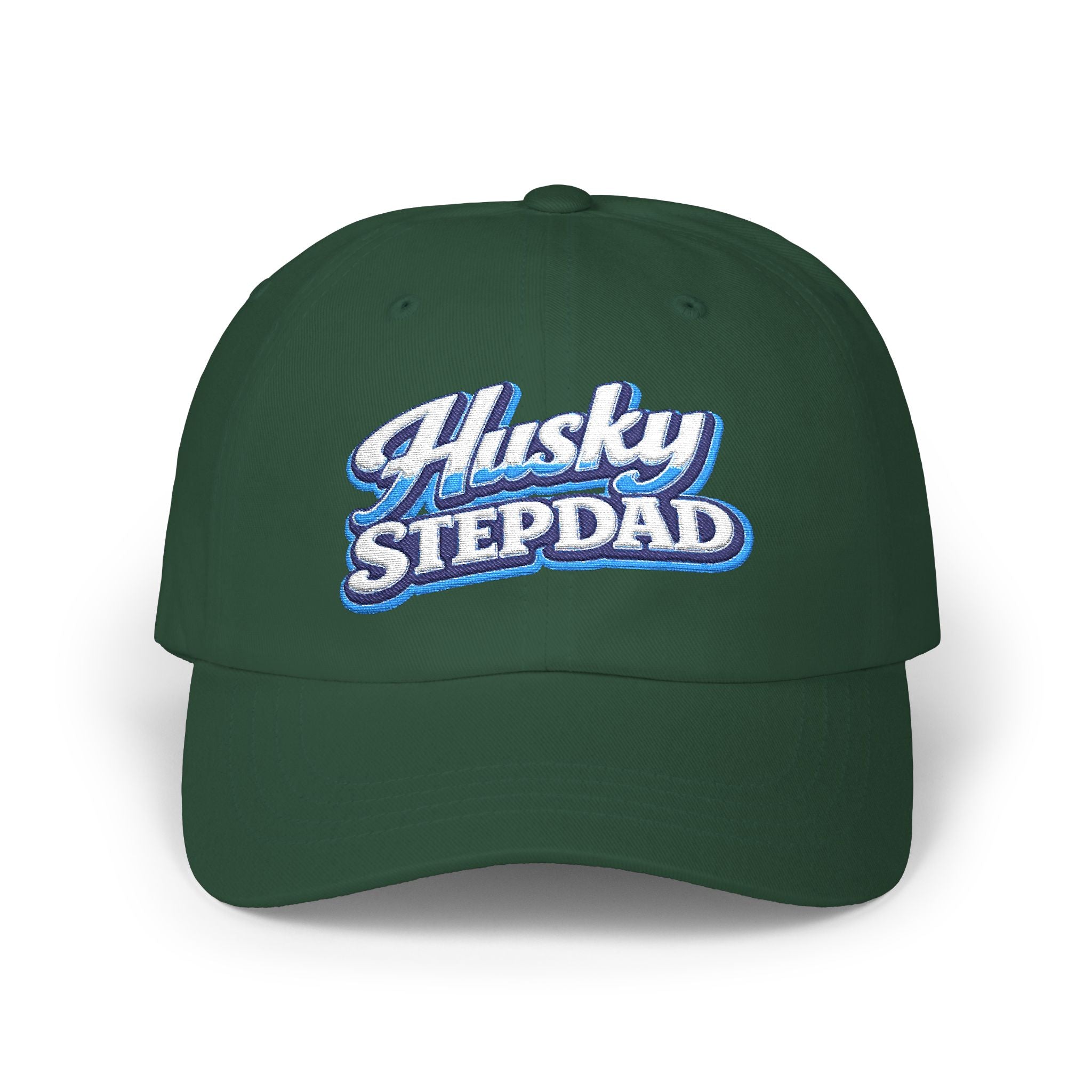 Husky Stepdad Dad Cap — Embroidered Baseball Hat for Dog Lovers