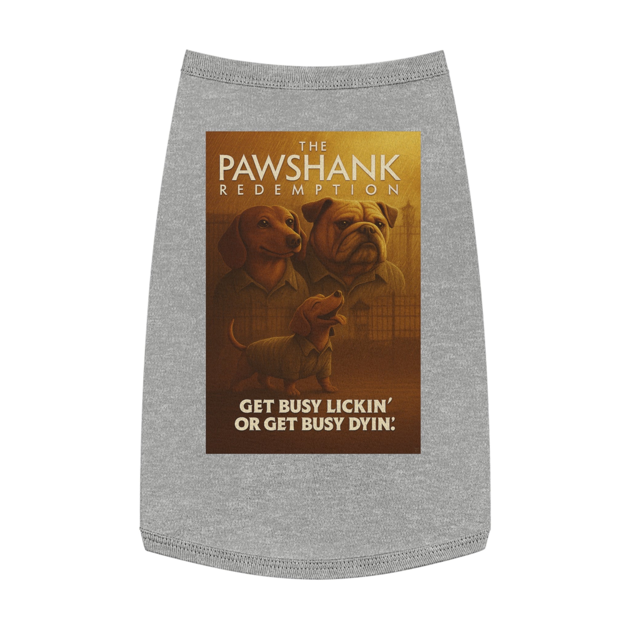 The Pawshank Redemption Pet Tank Top-- Funny Parody Shirt for Dog Lovers