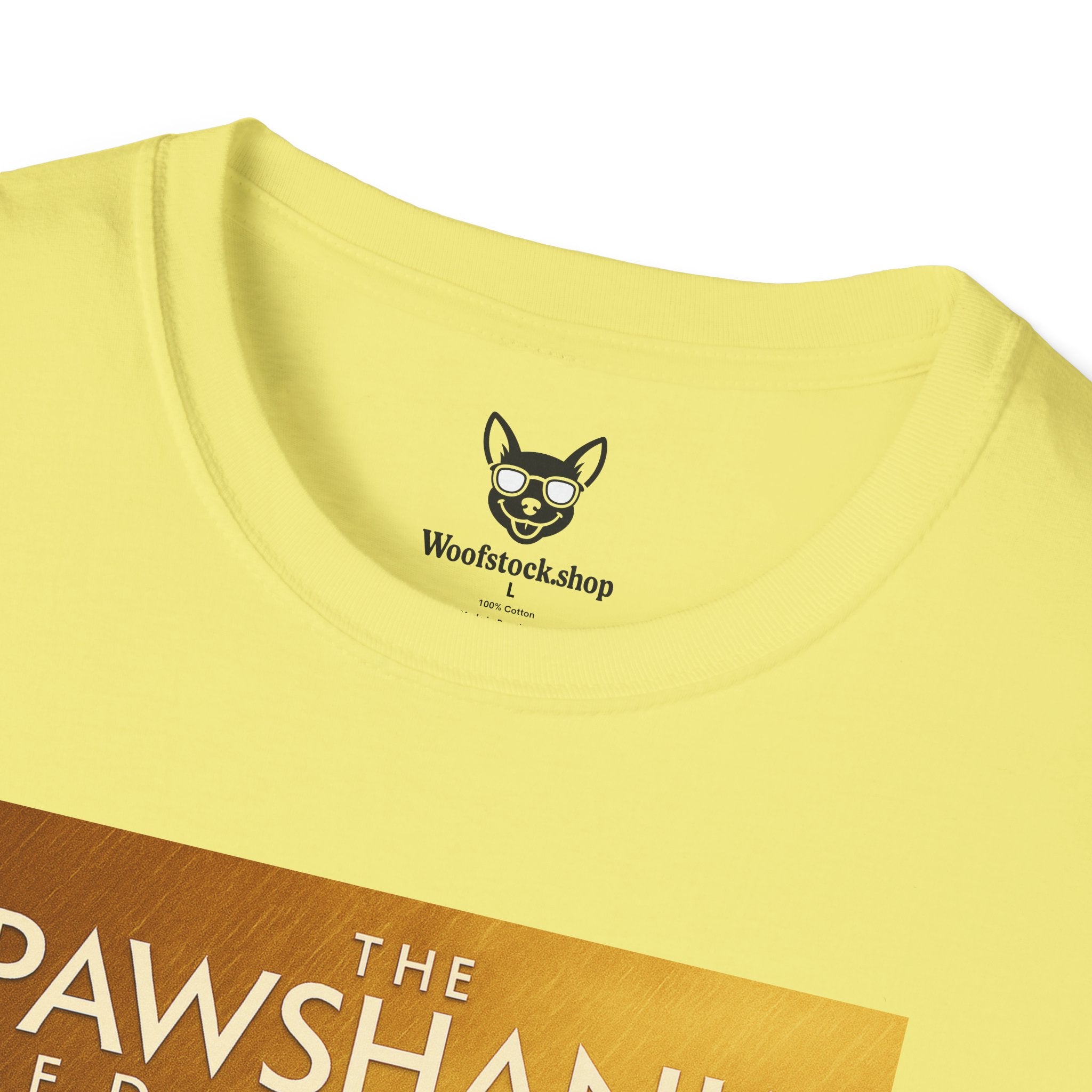 The Shawshank Redemption Movie Poster Dog Parody Unisex Softstyle T-Shirt -- Funny Dog Movie Tee for Film and Dog Lovers