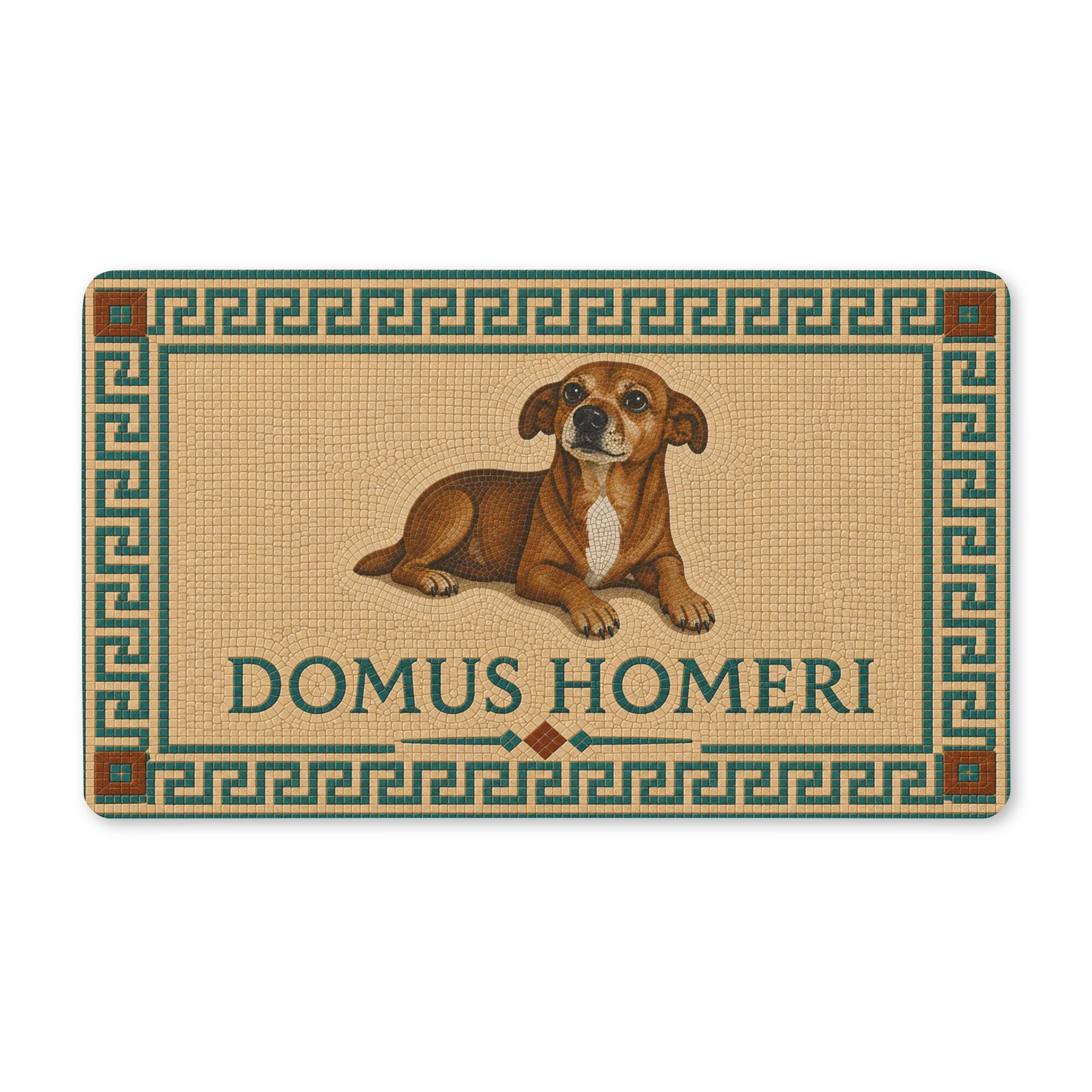 Dog Portrait Doormat — 'Domus Homeri' Decorative Polyester Welcome Mat