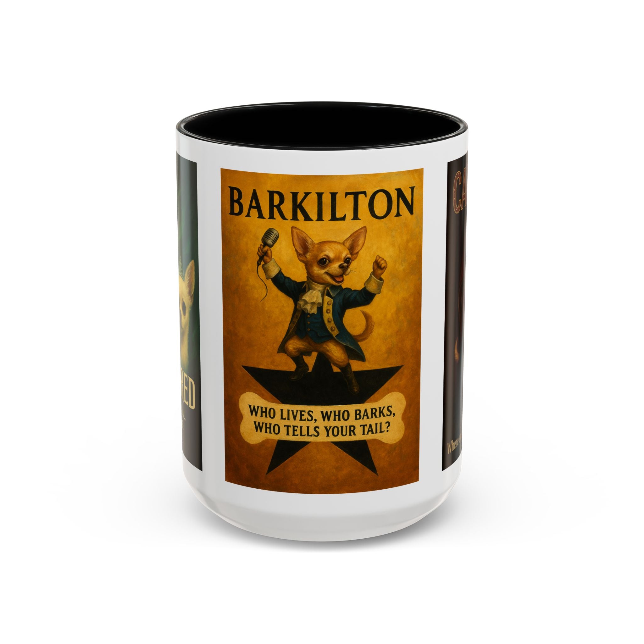 Broadway Dog Parody Mug – Funny Wicked, Hamilton & Cabaret Musical Gift