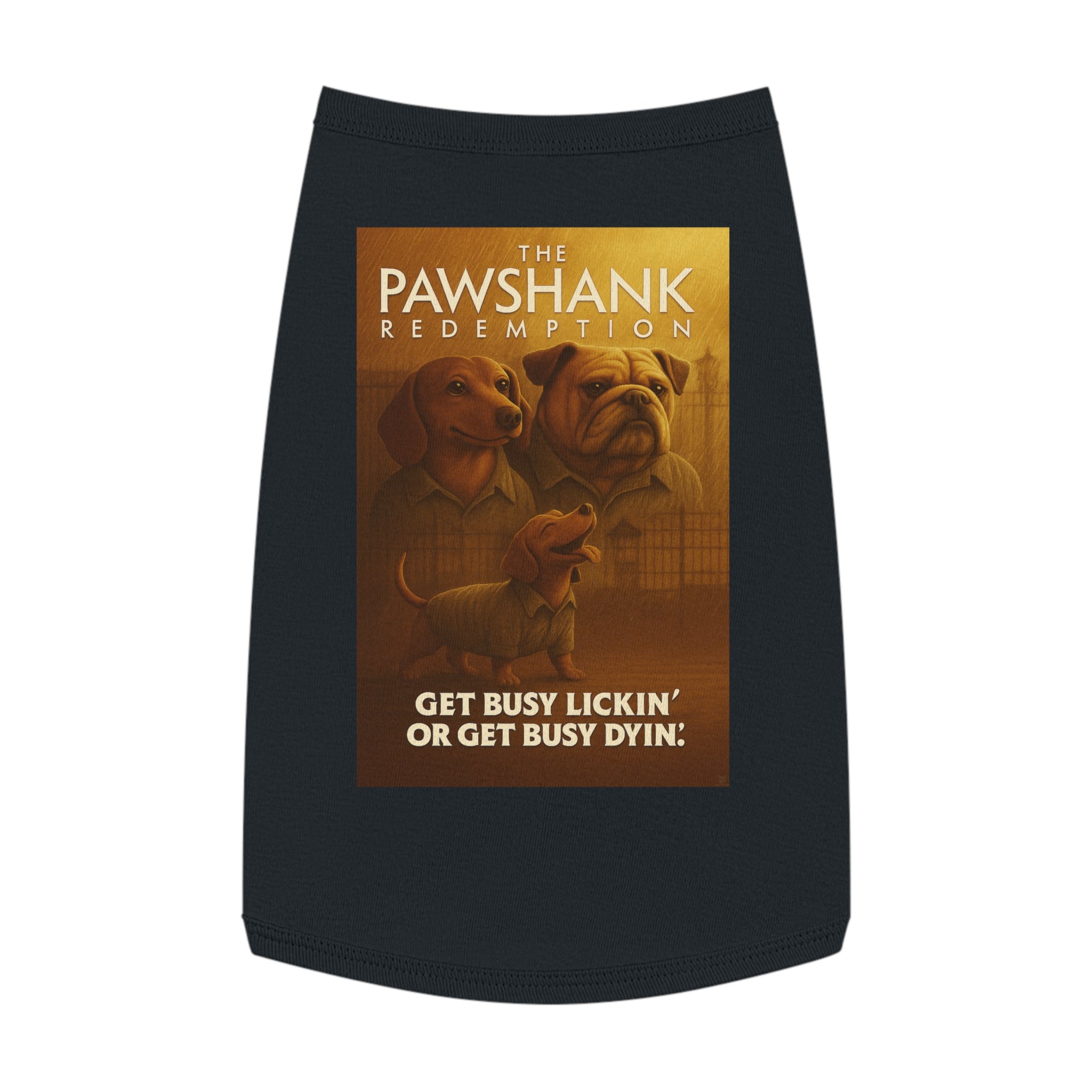 The Pawshank Redemption Pet Tank Top-- Funny Parody Shirt for Dog Lovers