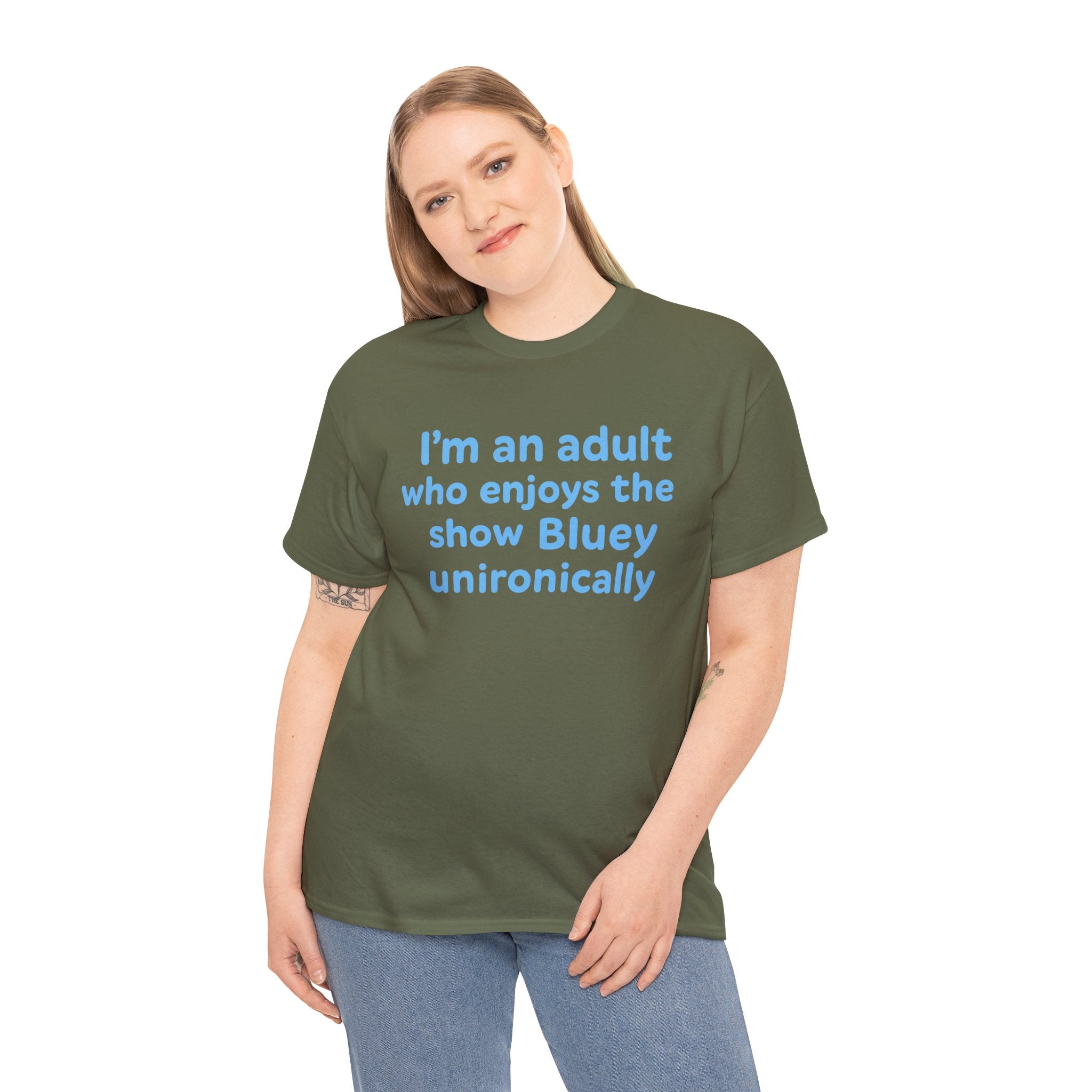 I'm An Adult Who Enjoys The Show Bluey Unironically Shirt -- Funny Shirt for Dog and Bluey Lovers