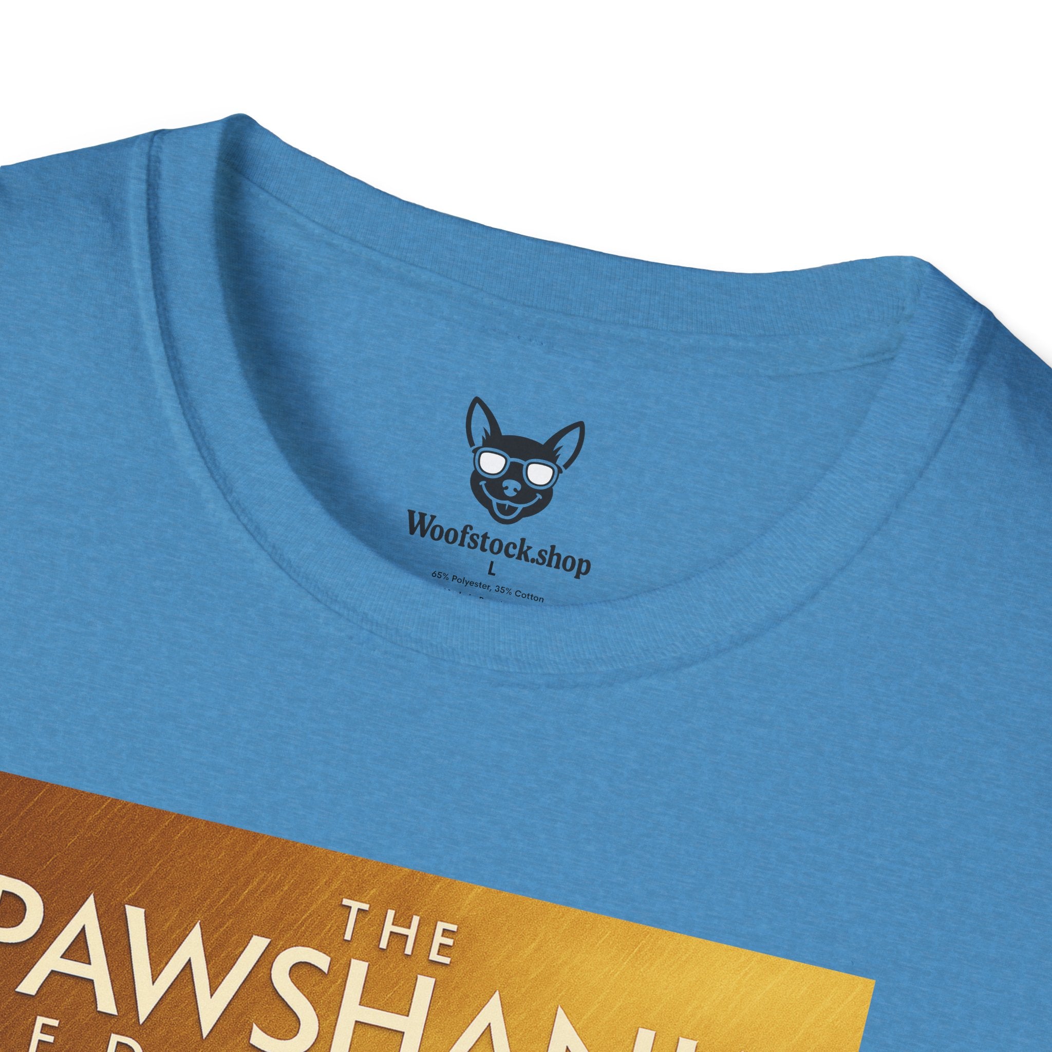 The Shawshank Redemption Movie Poster Dog Parody Unisex Softstyle T-Shirt -- Funny Dog Movie Tee for Film and Dog Lovers