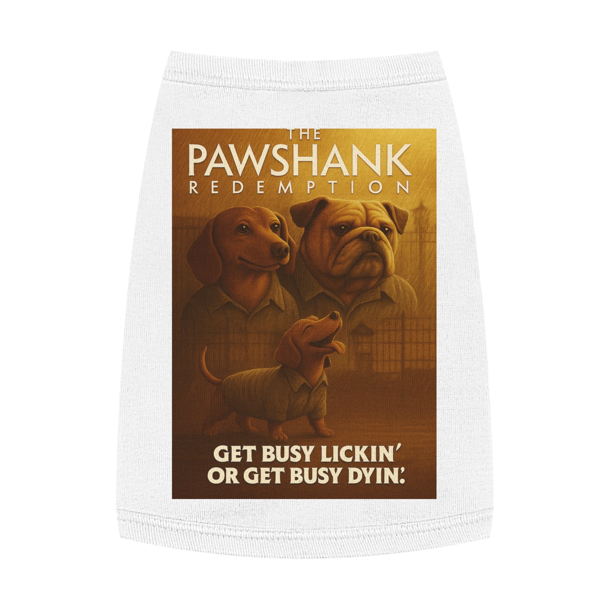 The Pawshank Redemption Pet Tank Top-- Funny Parody Shirt for Dog Lovers