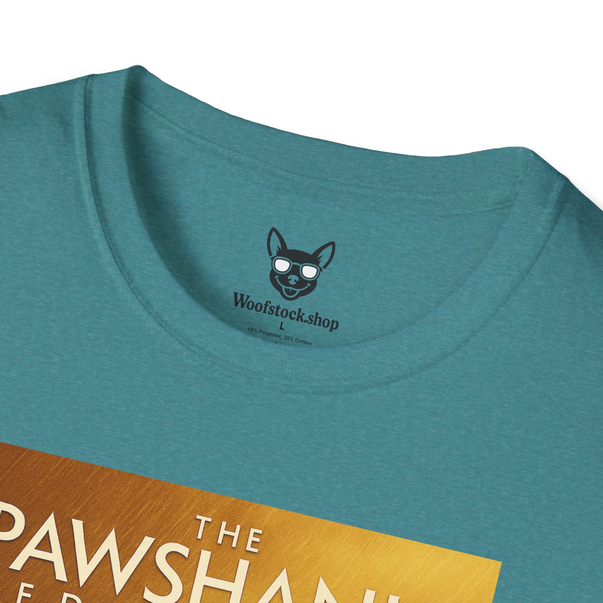 The Shawshank Redemption Movie Poster Dog Parody Unisex Softstyle T-Shirt -- Funny Dog Movie Tee for Film and Dog Lovers