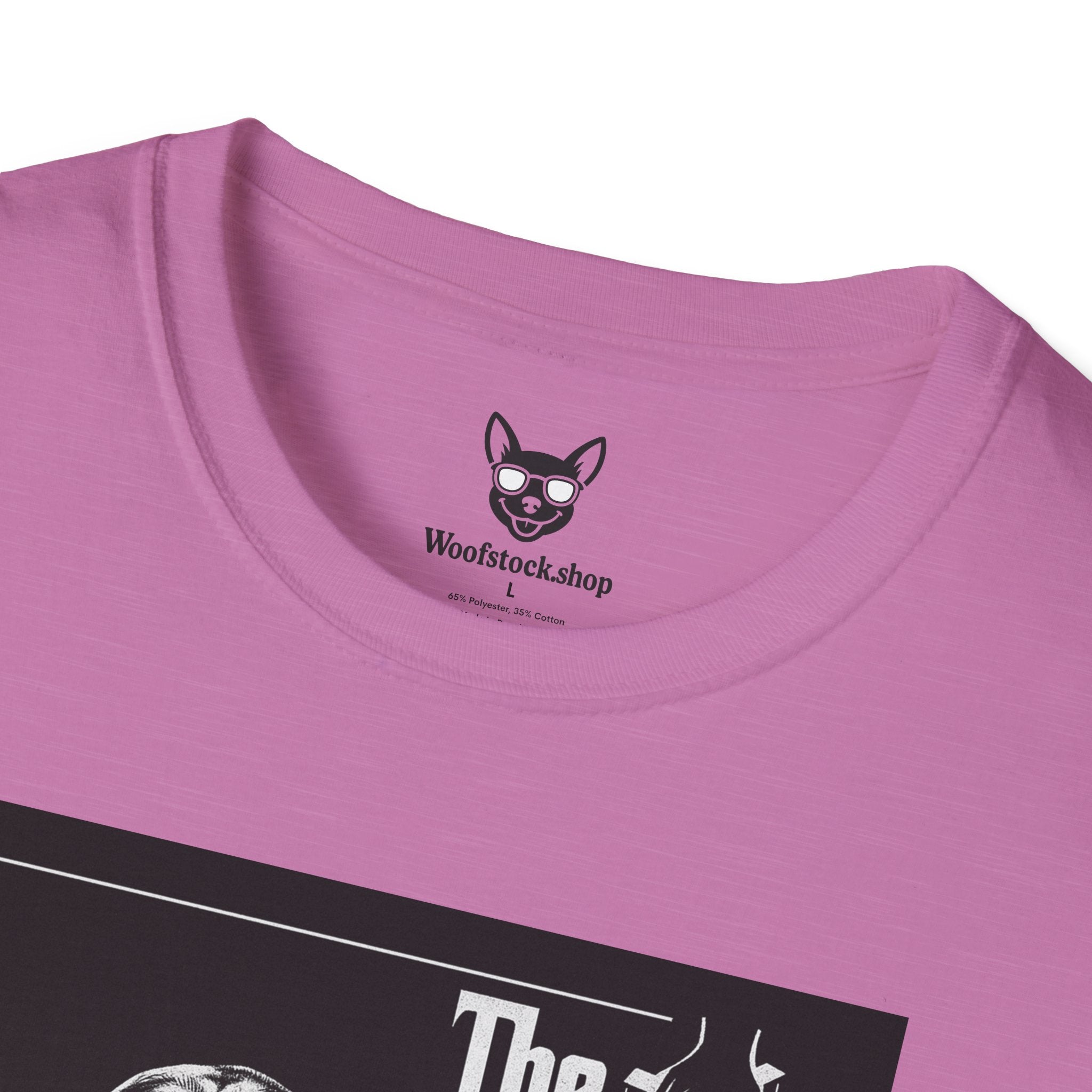 The Godfather Movie Poster Dog Parody Unisex Softstyle T-Shirt – Funny Movie Tee for Film and Dog Lovers