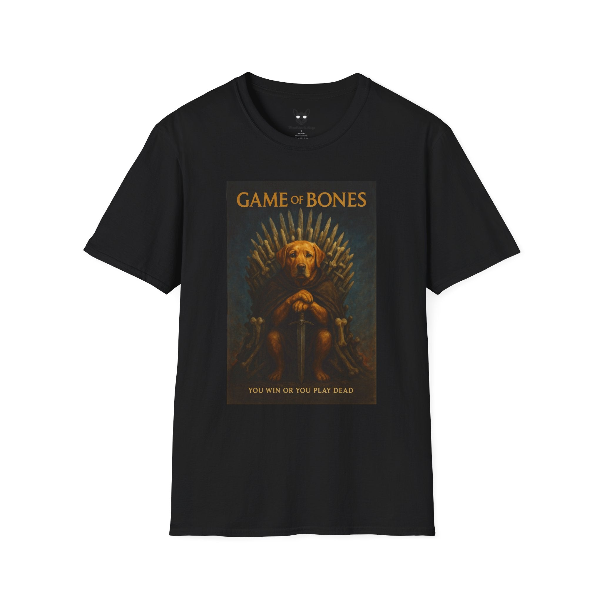 Game of Thrones TV Poster Dog Parody Unisex Softstyle T-Shirt -- Funny Dog Tee for TV and Dog Lovers