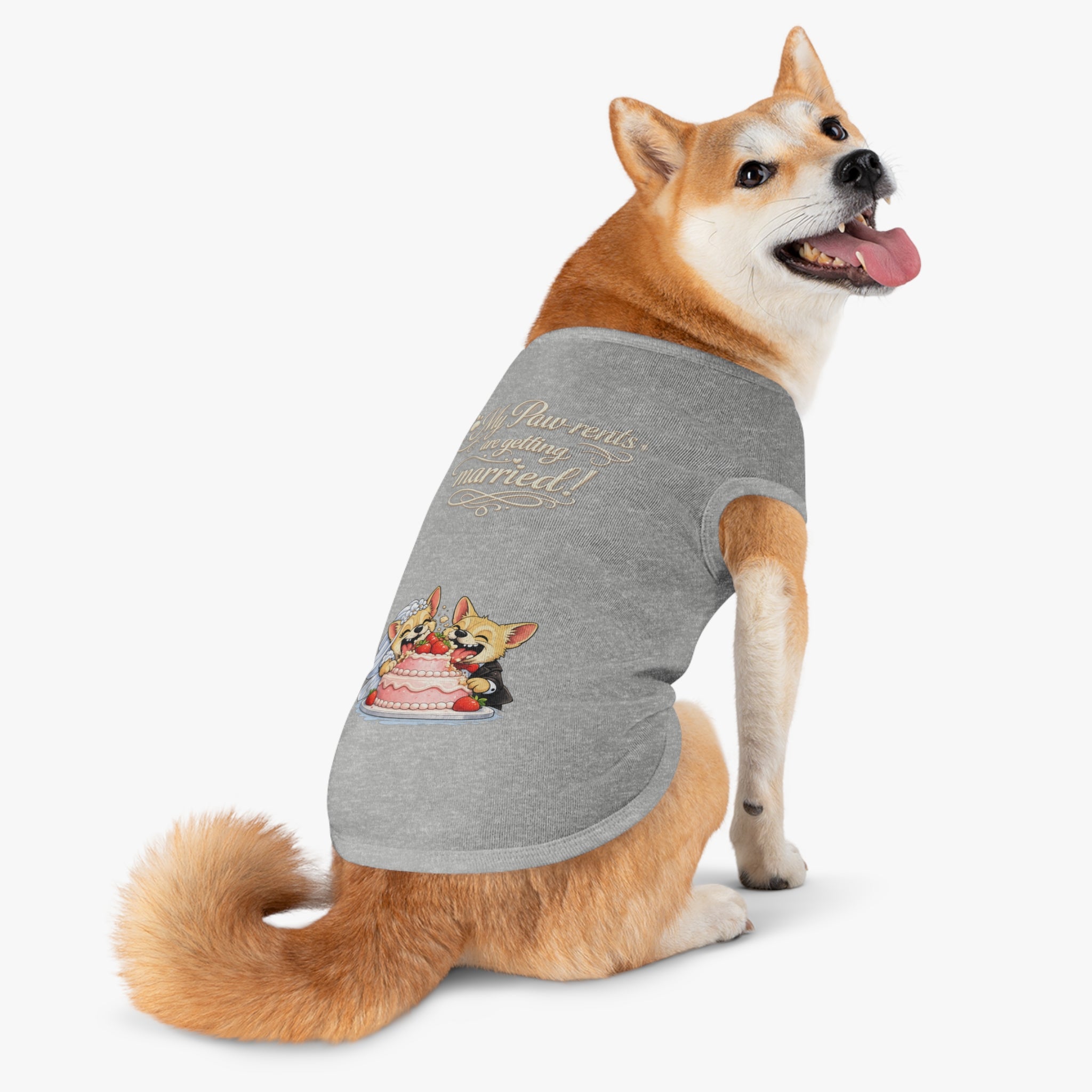 Engagement Gift for Dog Lovers -- My Pawrents Are Getting Married Dog Shirt Wedding Gift (Corgi)