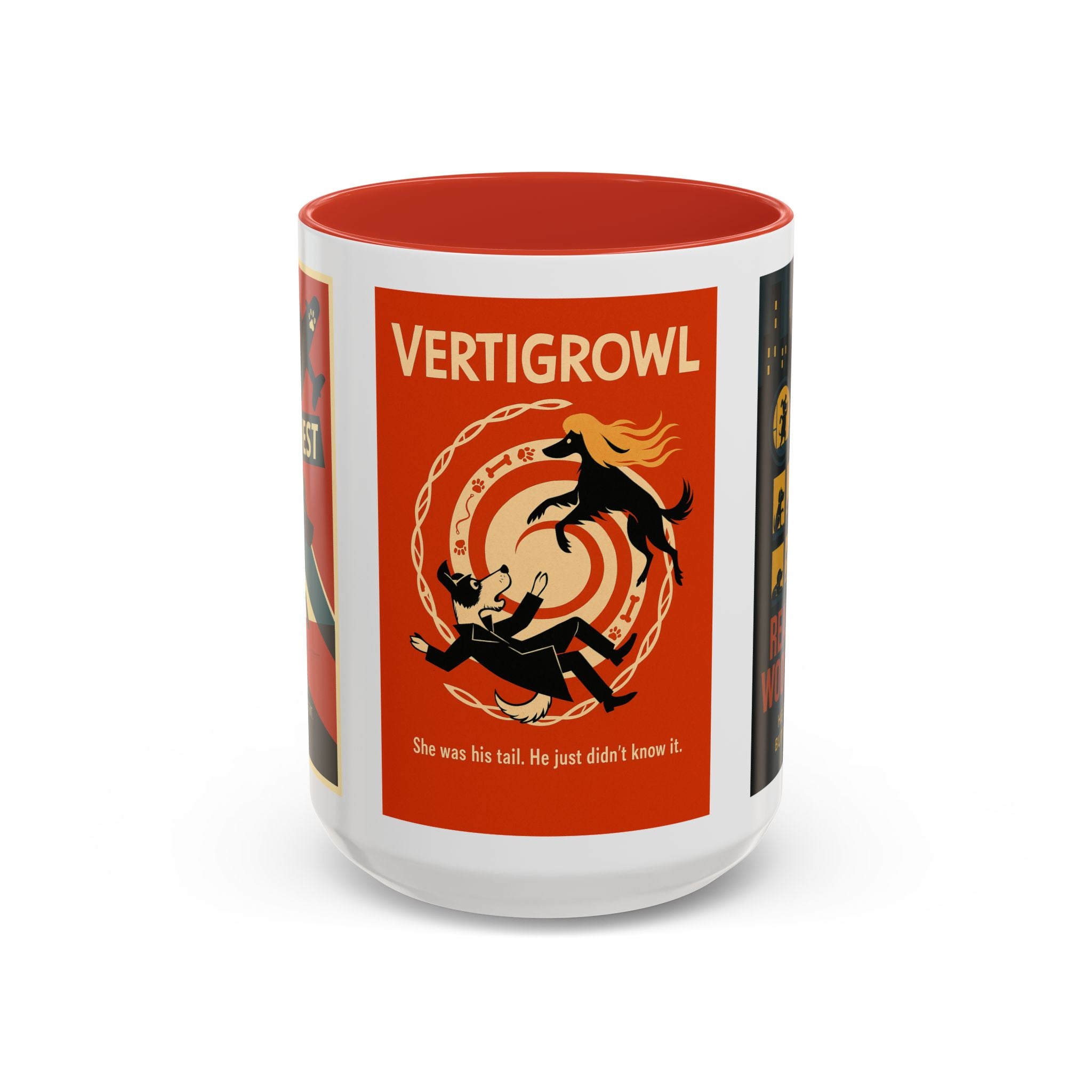 Alfred Hitchock Dog Parody Mug – Funny Gift for Classic Movie Lovers