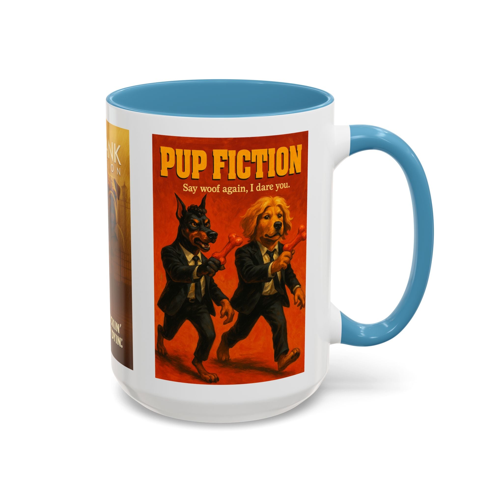 90s Movie Classics Dog Parody Mug – Funny Gift for Forrest Gump, Shawshank Redemption, and Pulp Fiction Fans