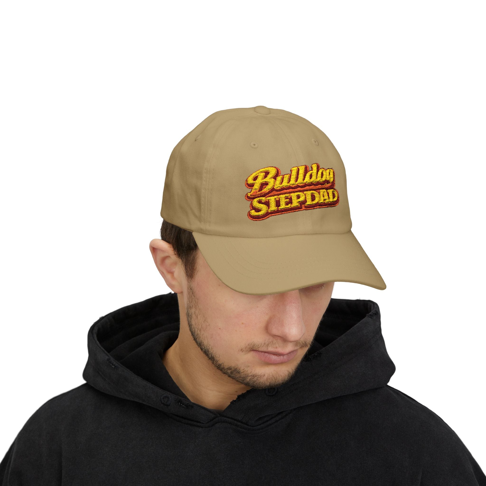 Bulldog Stepdad Dad Cap — Embroidered Baseball Hat for Dog Lovers