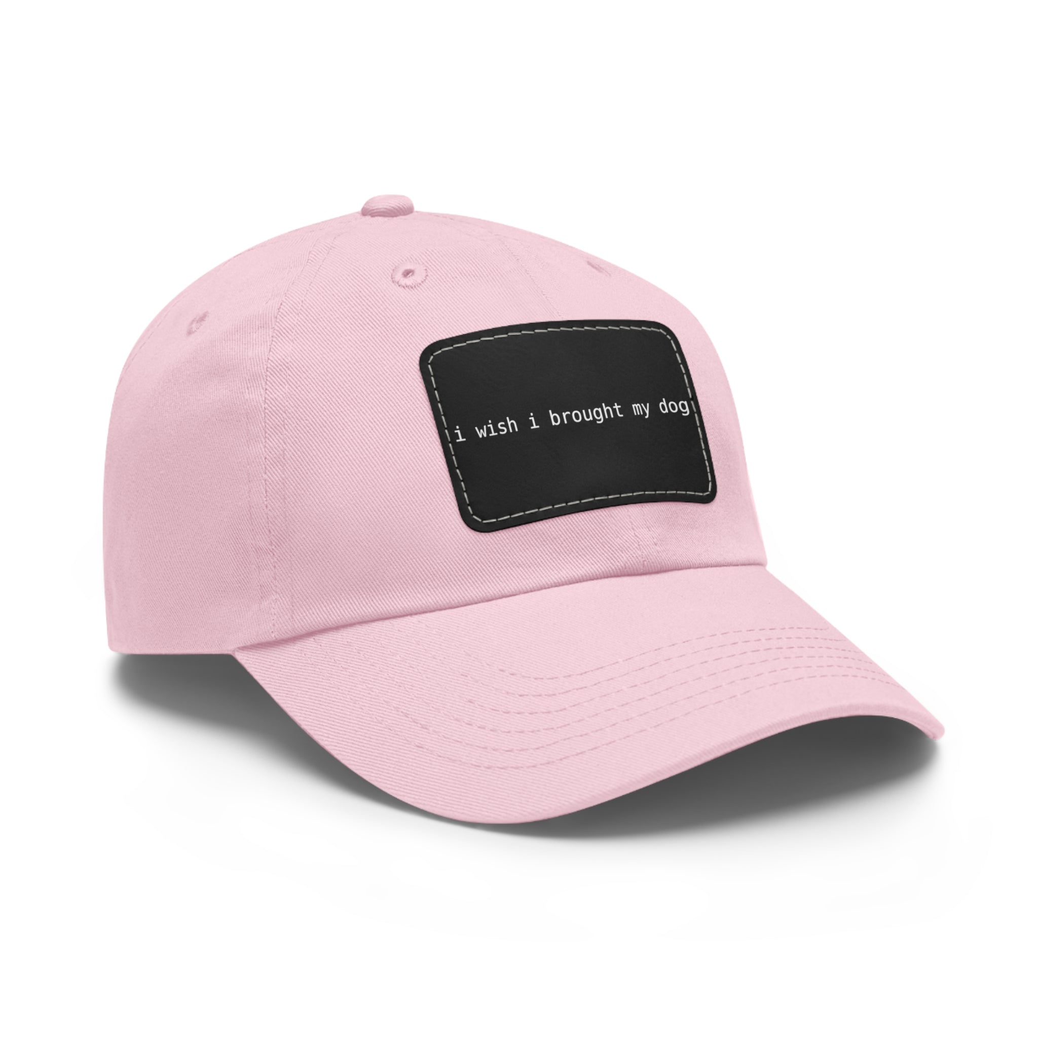 I Wish I Brought My Dog Hat with Patch (Rectangle) -- Funny Hat for Dog Lovers