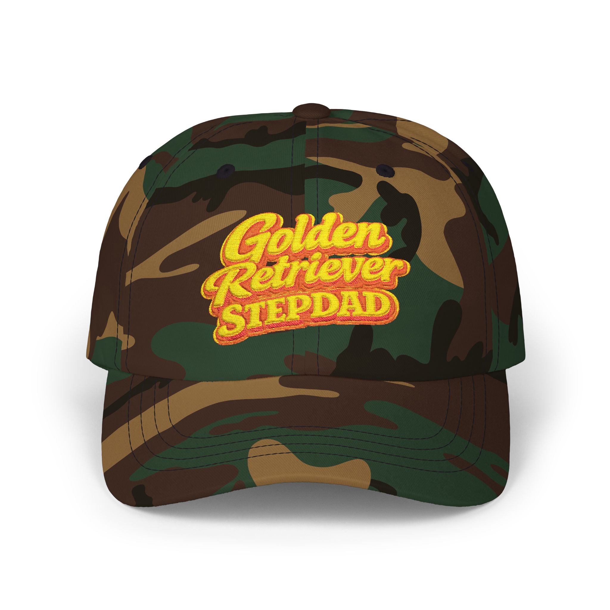 Golden Retriever Stepdad Dad Cap — Embroidered Baseball Hat for Pug Lovers