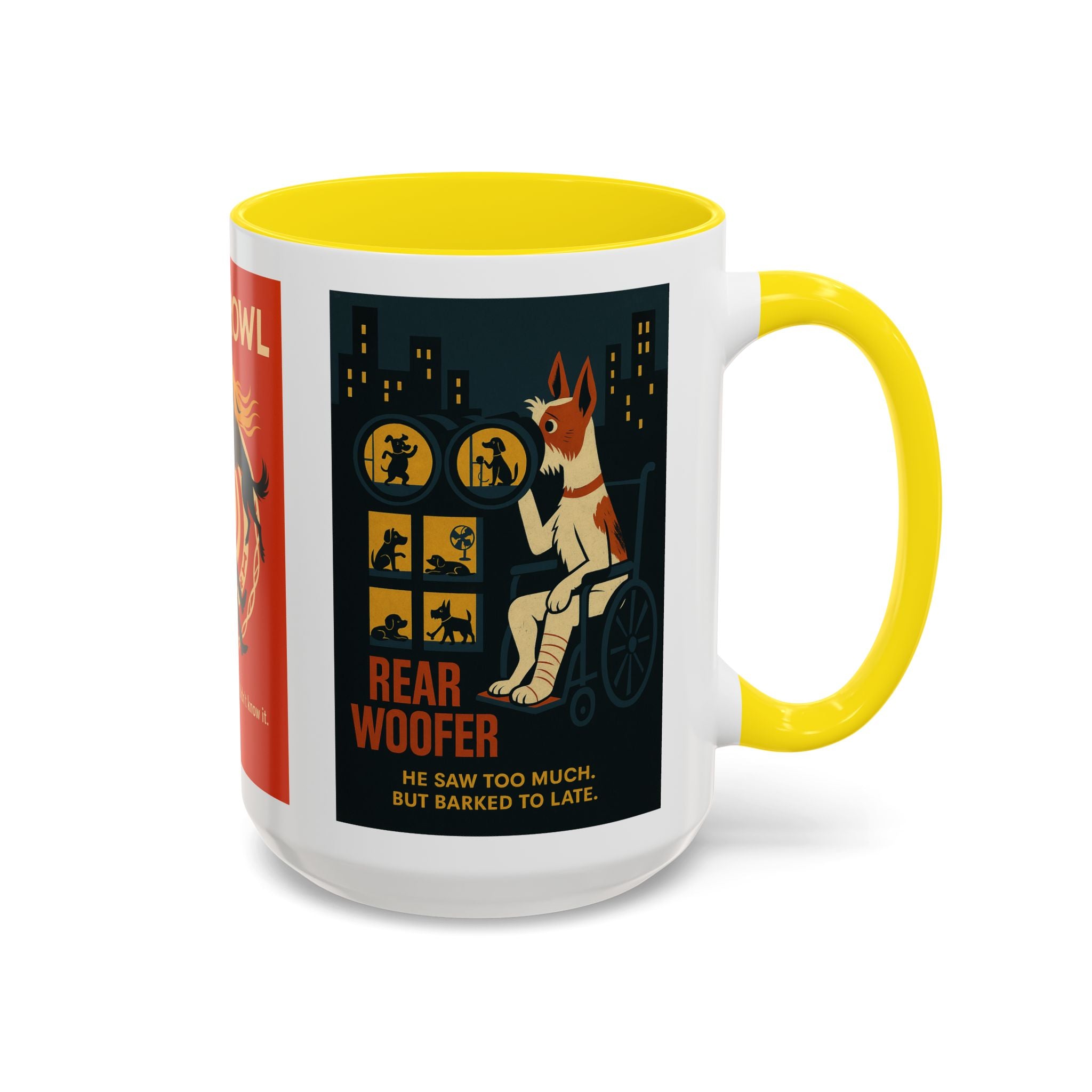 Alfred Hitchock Dog Parody Mug – Funny Gift for Classic Movie Lovers