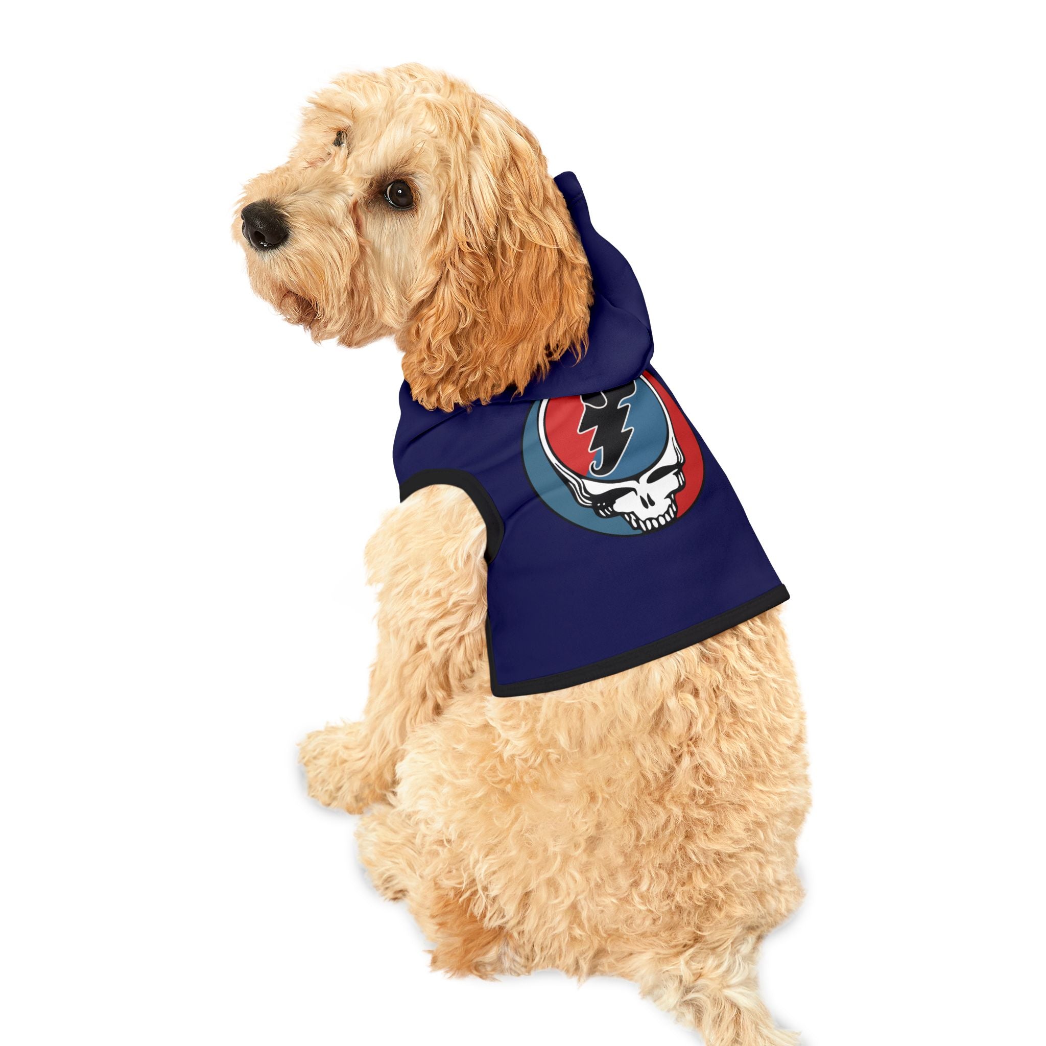 Grateful Dead Parody Hoodie for Dogs -- Funny Gift for Deadheads and Dog Lovers