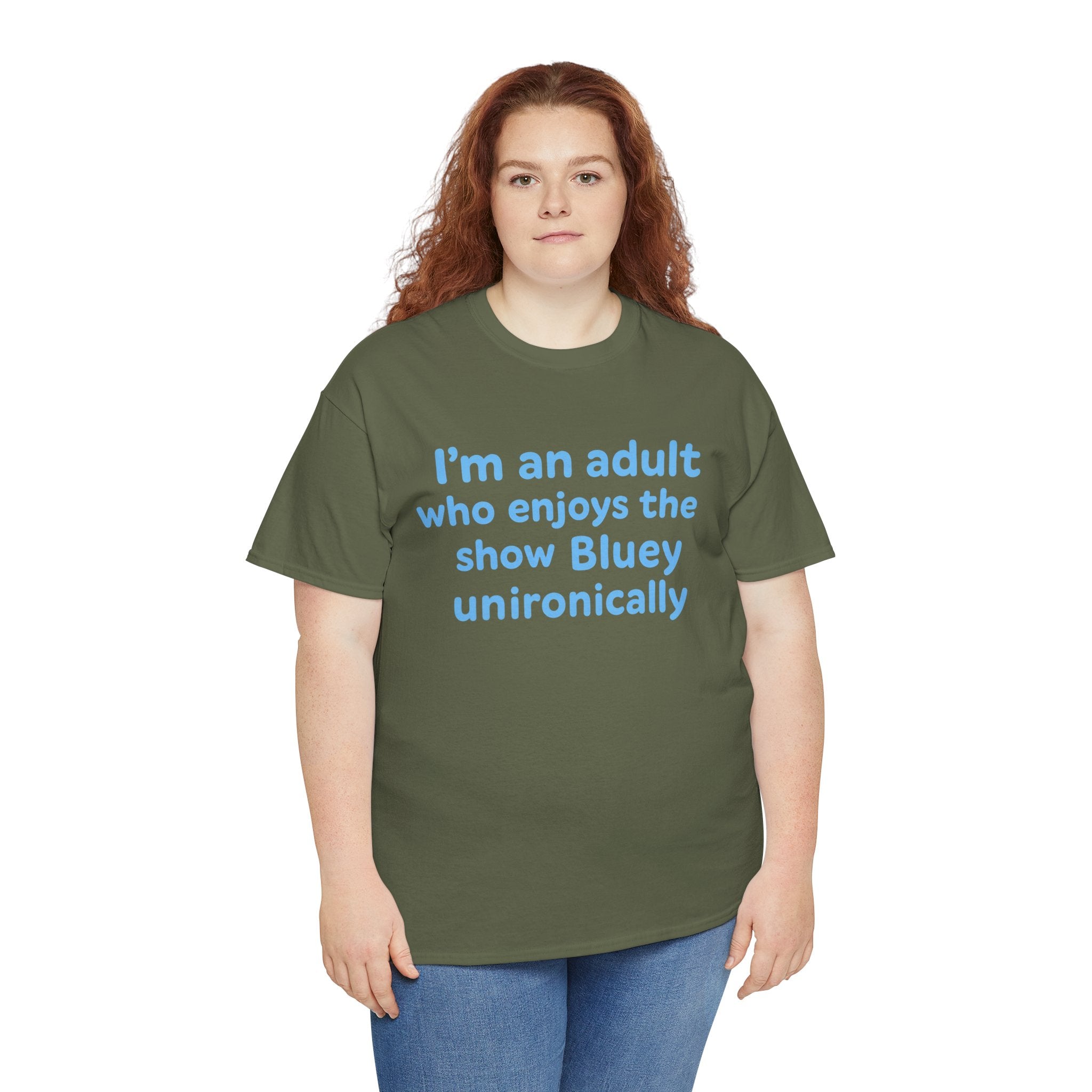 I'm An Adult Who Enjoys The Show Bluey Unironically Shirt -- Funny Shirt for Dog and Bluey Lovers