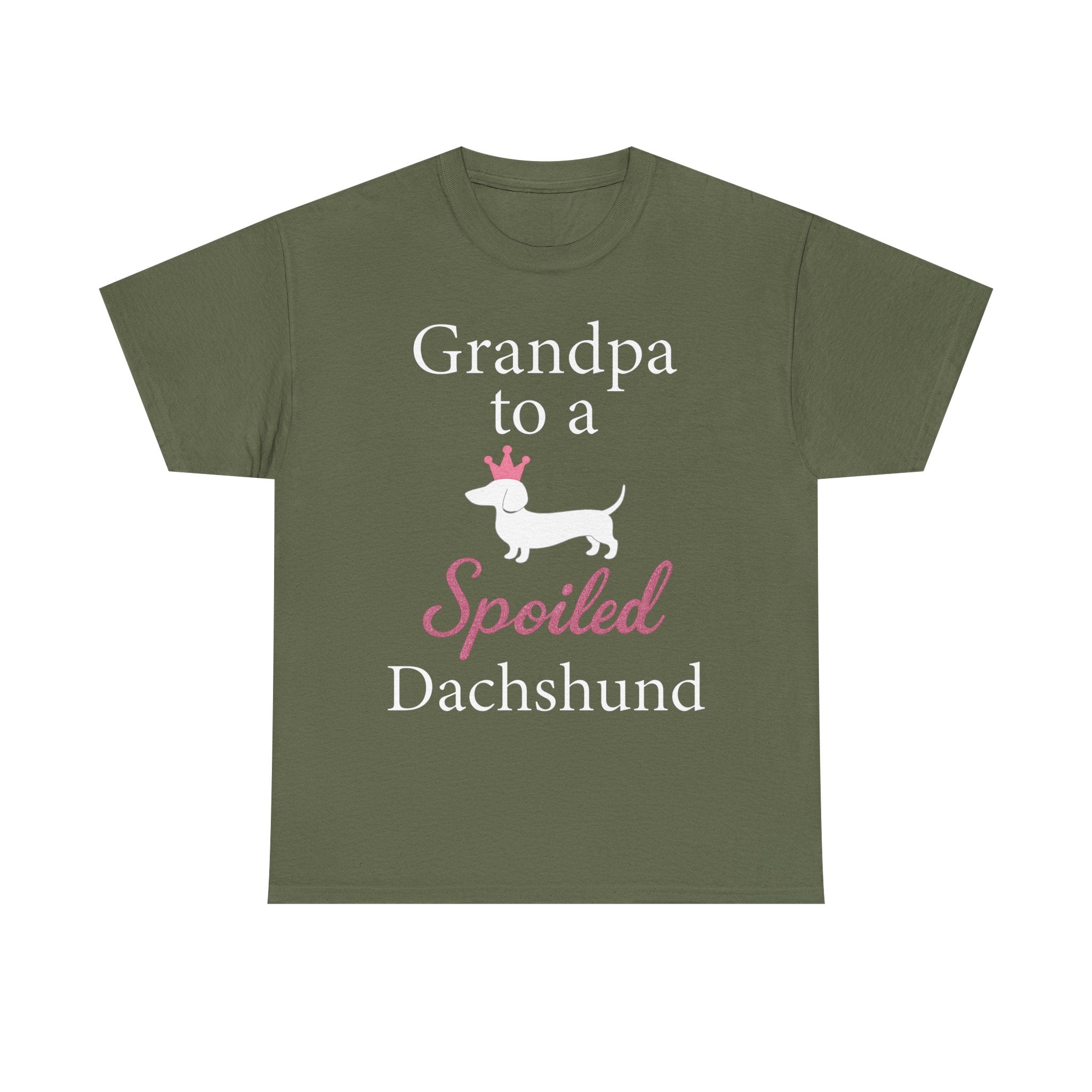 Grandpa to a Spoiled Dachshund T-Shirt — Funny Shirt for Dog Lovers