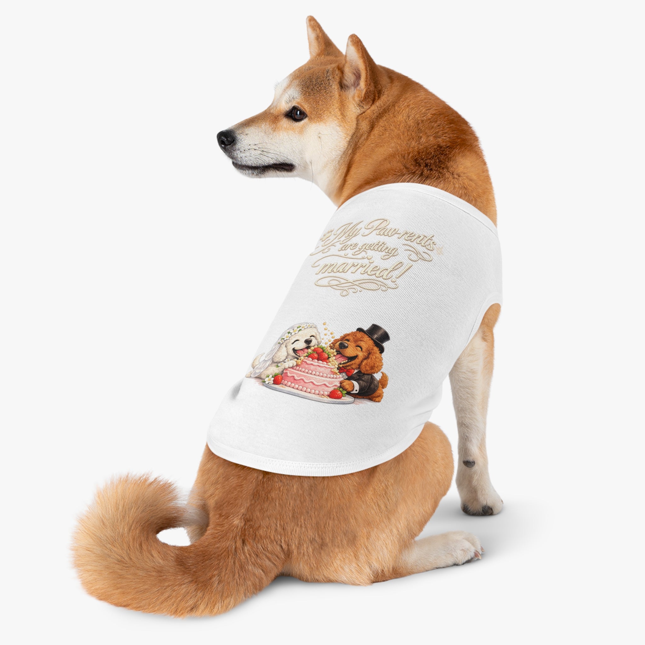 Engagement Gift for Dog Lovers -- My Pawrents Are Getting Married Dog Shirt Wedding Gift (Poodle)