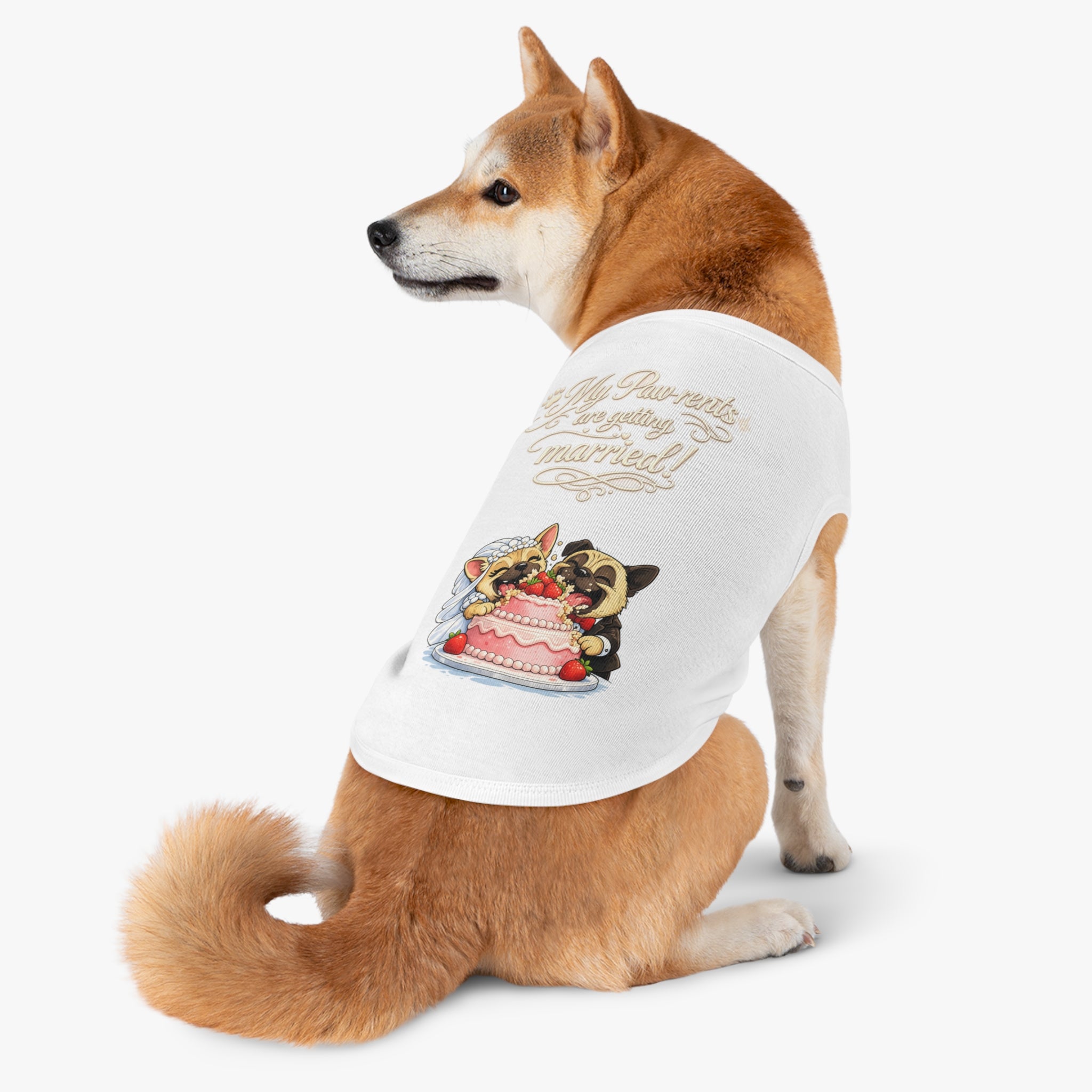 Engagement Gift for Dog Lovers -- My Pawrents Are Getting Married Dog Shirt Wedding Gift (Pug)