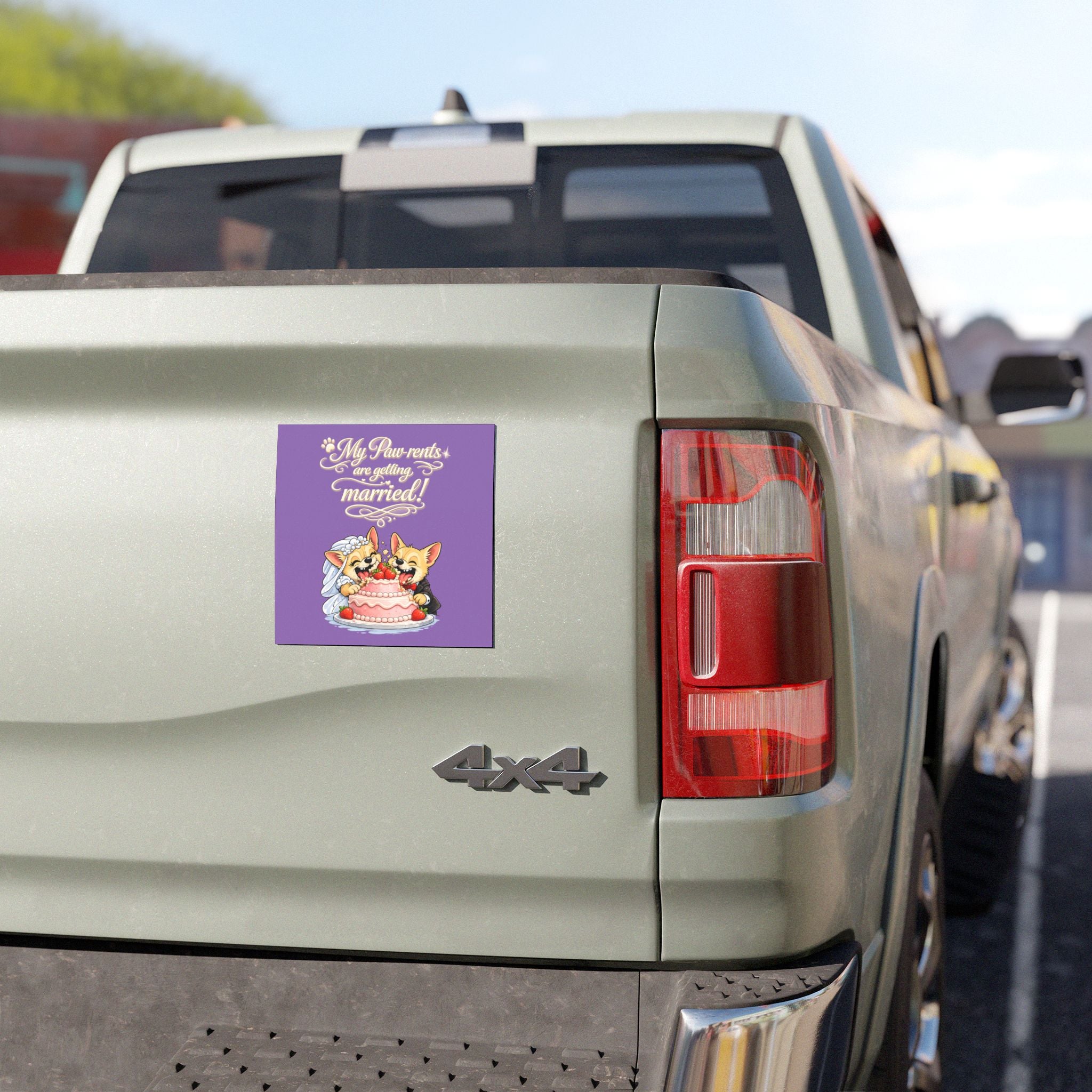 My Paw-rents Are Getting Married! Corgi Wedding Car Magnet