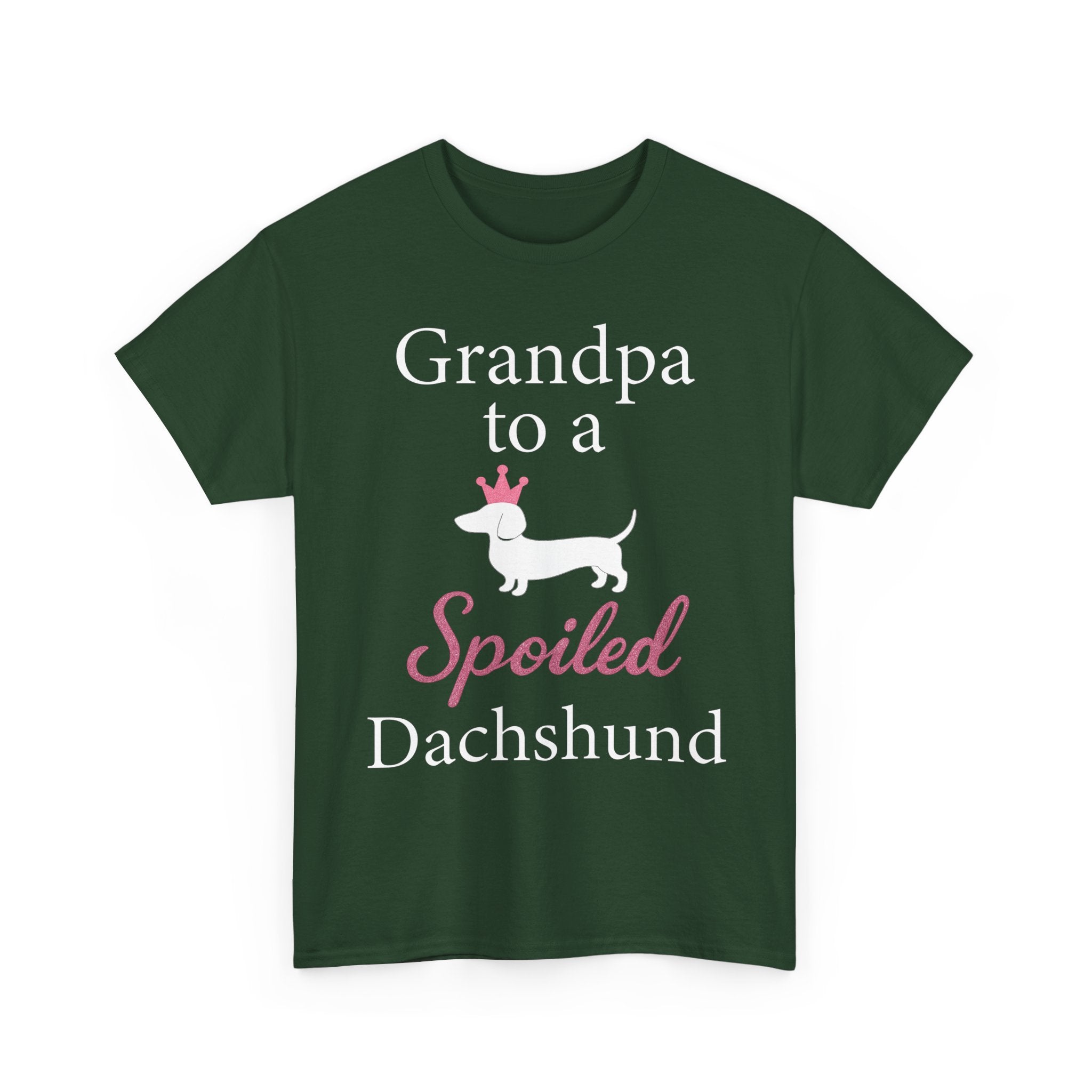 Grandpa to a Spoiled Dachshund T-Shirt — Funny Shirt for Dog Lovers