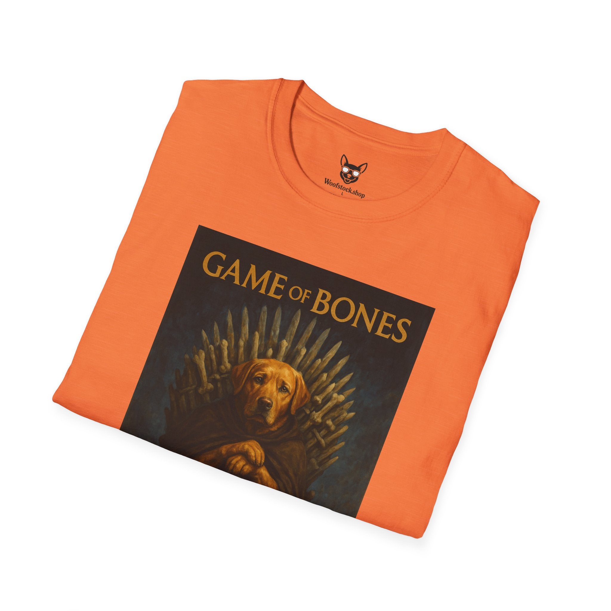 Game of Thrones TV Poster Dog Parody Unisex Softstyle T-Shirt -- Funny Dog Tee for TV and Dog Lovers