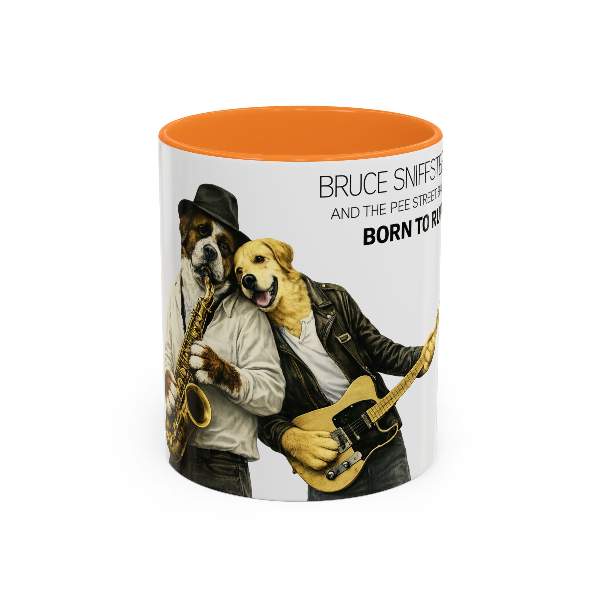 Bruce Sniffsteen & the Pee Street Band Coffee Mug -- Funny Bruce Springsteen 2026 Tour Mug Parody
