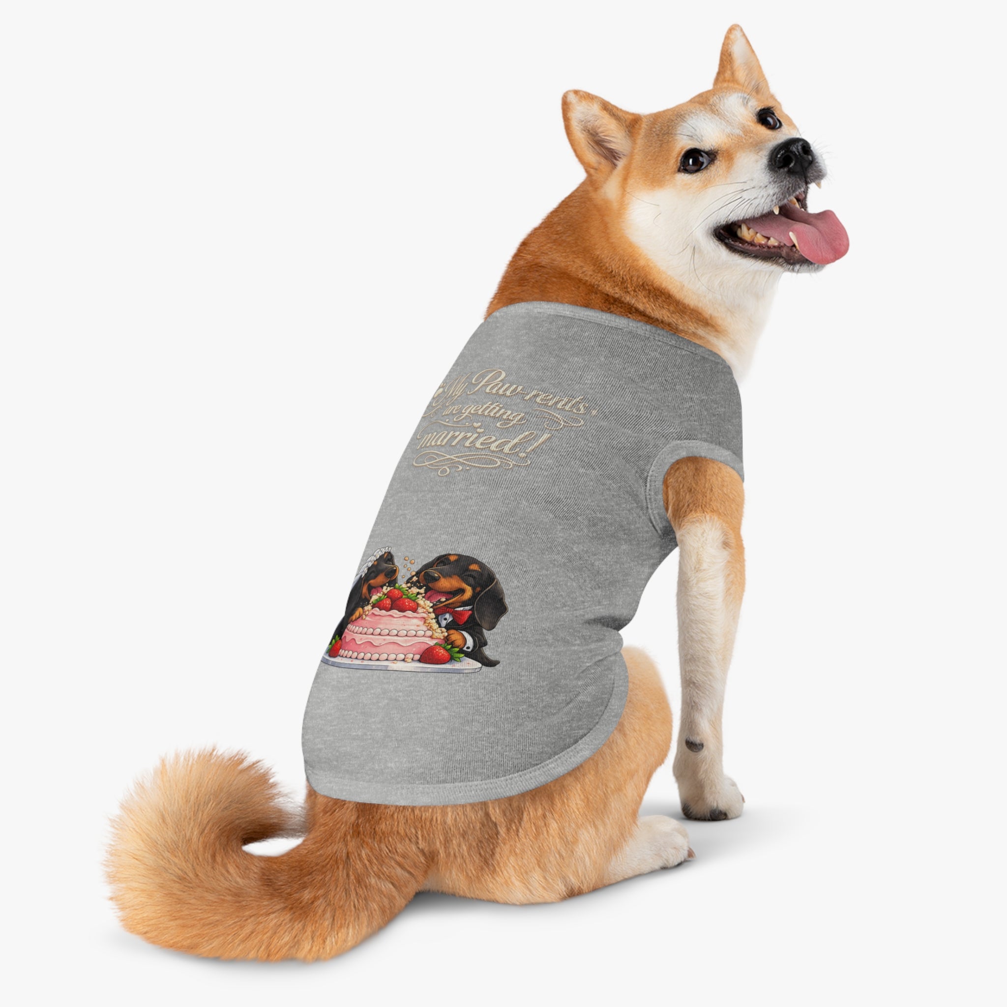 Engagement Gift for Dog Lovers -- My Pawrents Are Getting Married Dog Shirt Wedding Gift (Dachshund)