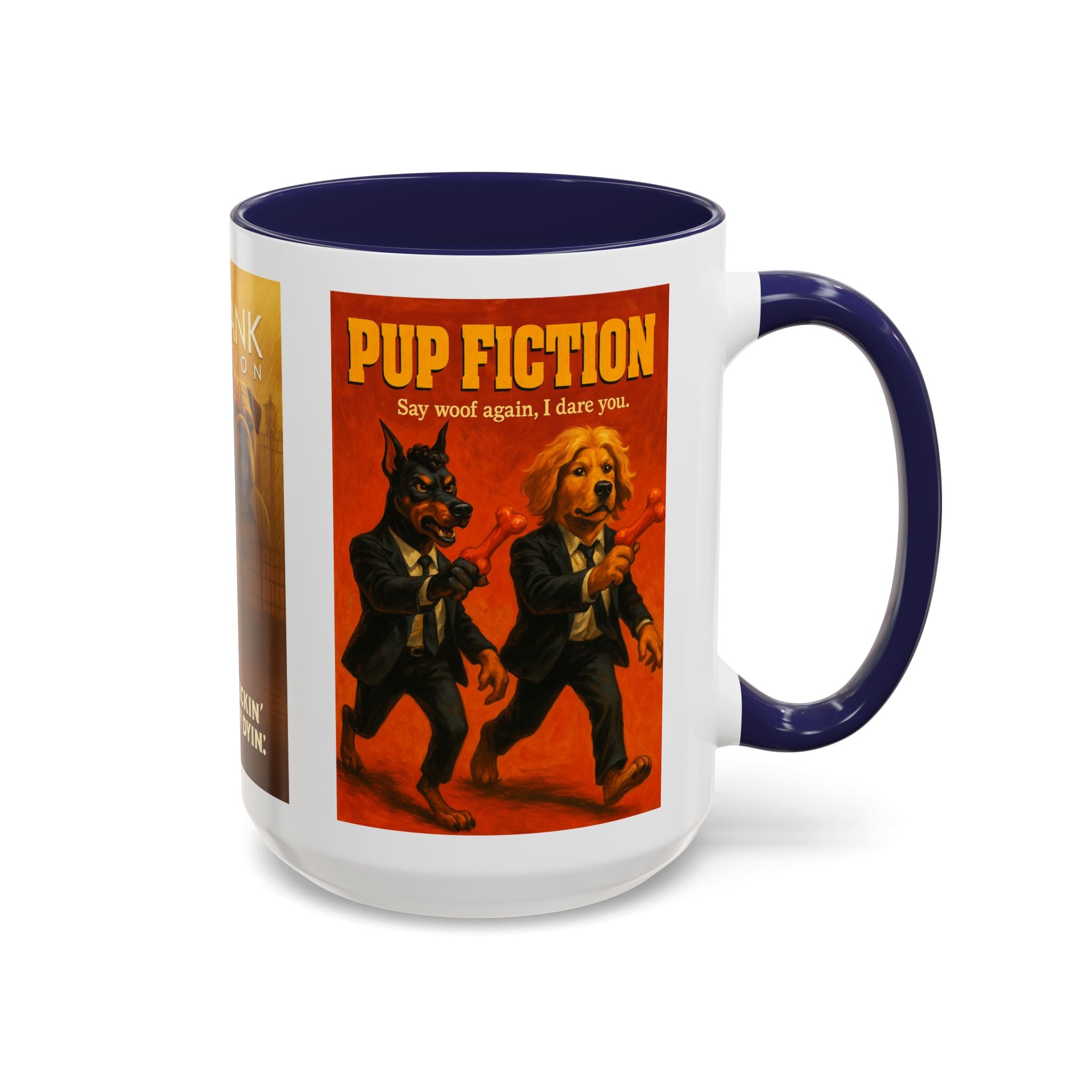 90s Movie Classics Dog Parody Mug – Funny Gift for Forrest Gump, Shawshank Redemption, and Pulp Fiction Fans