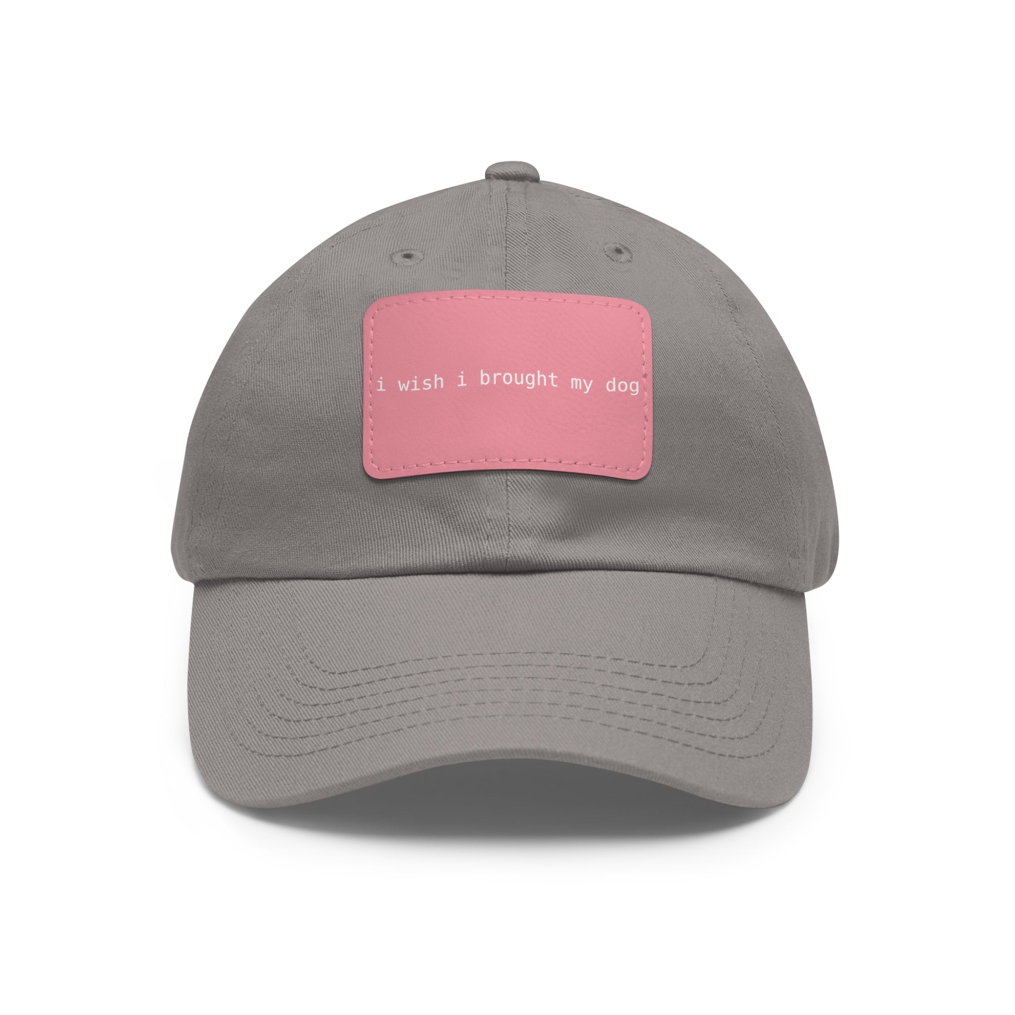 I Wish I Brought My Dog Hat with Patch (Rectangle) -- Funny Hat for Dog Lovers
