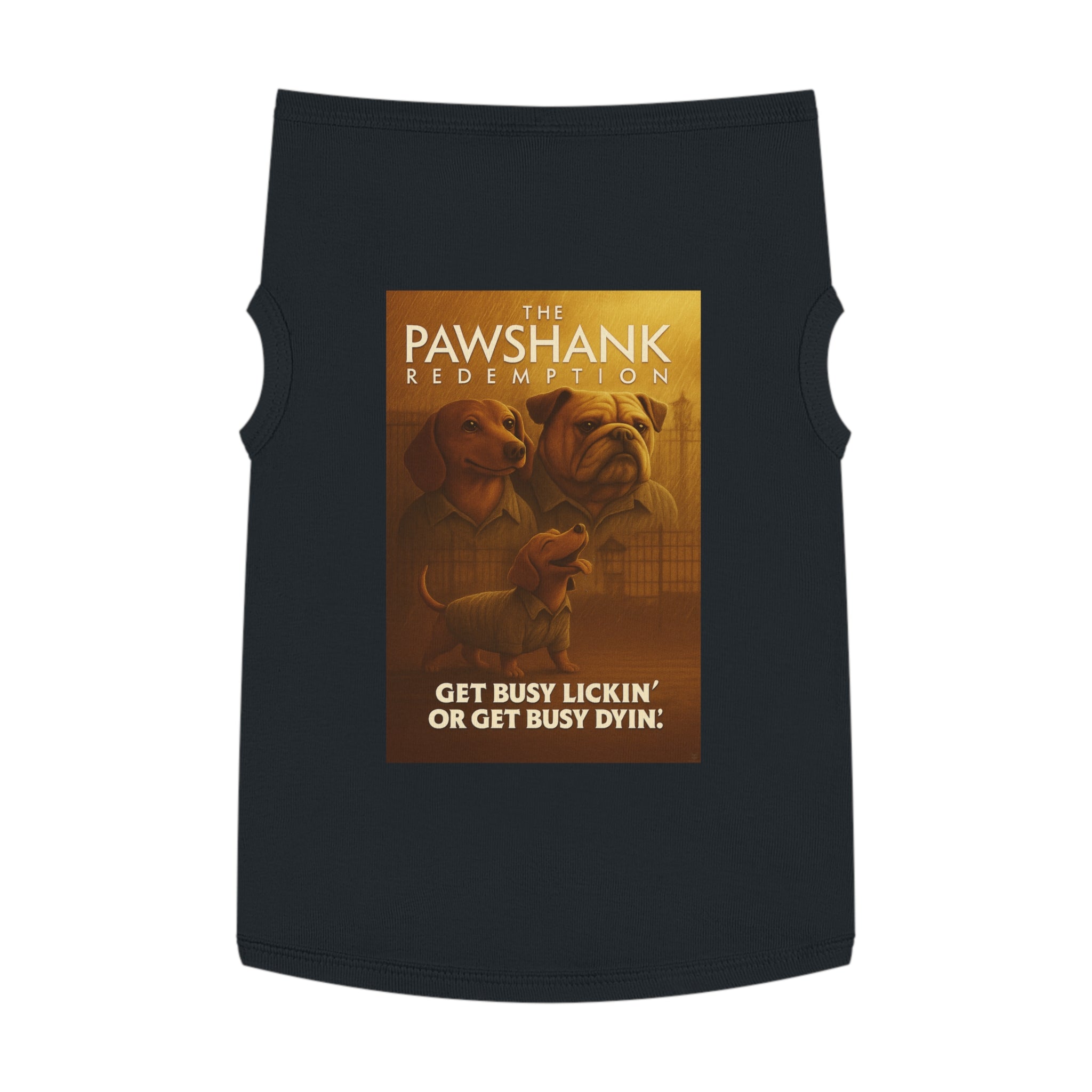 The Pawshank Redemption Pet Tank Top-- Funny Parody Shirt for Dog Lovers