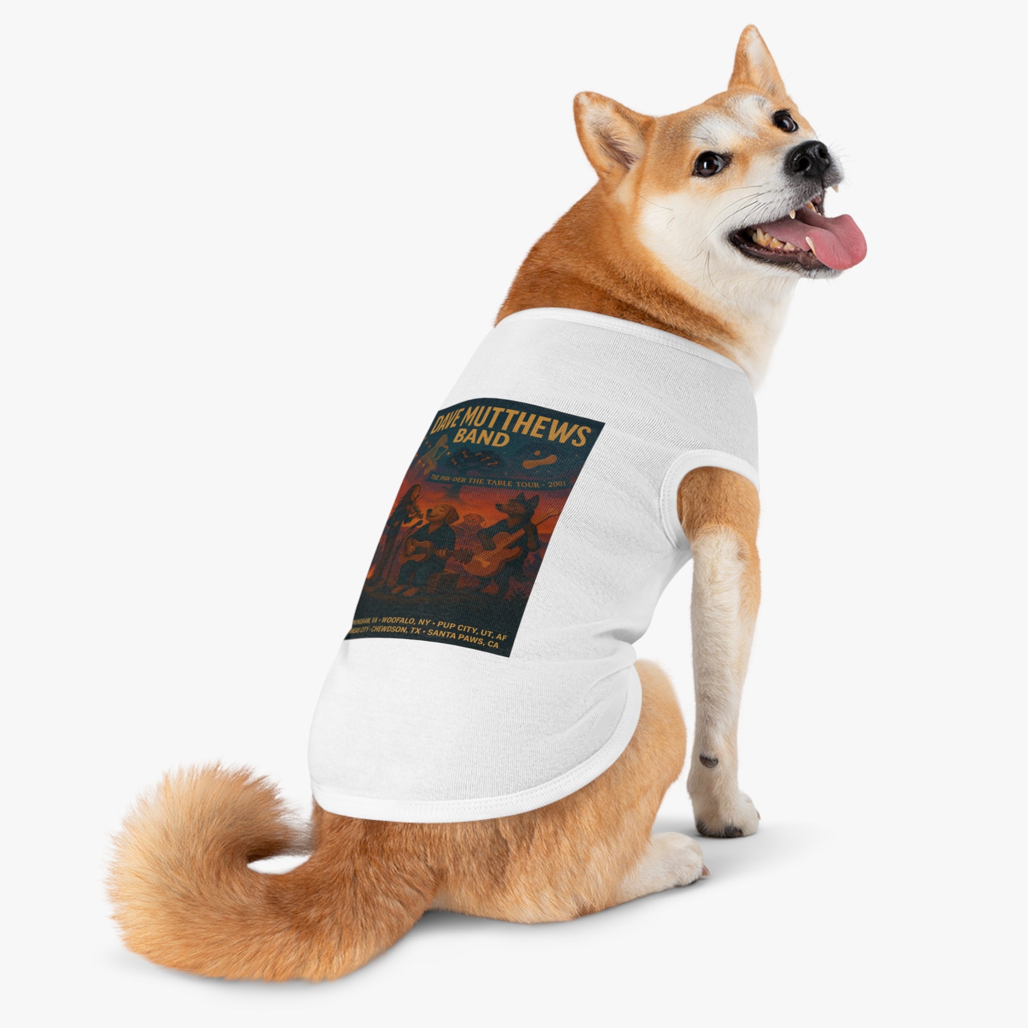 Dave Mutthews Band Pet Tank Top-- Funny Parody Shirt for Dog Lovers