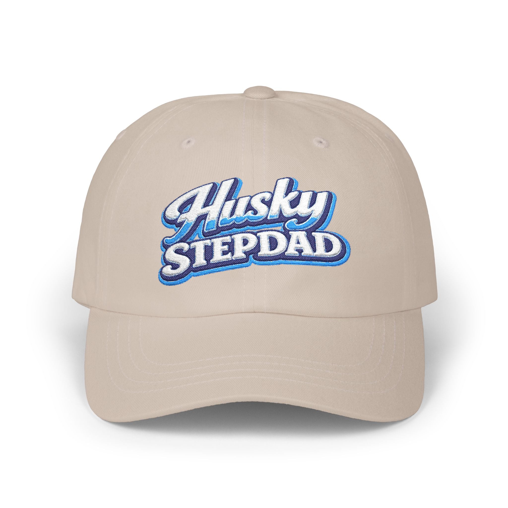 Husky Stepdad Dad Cap — Embroidered Baseball Hat for Dog Lovers