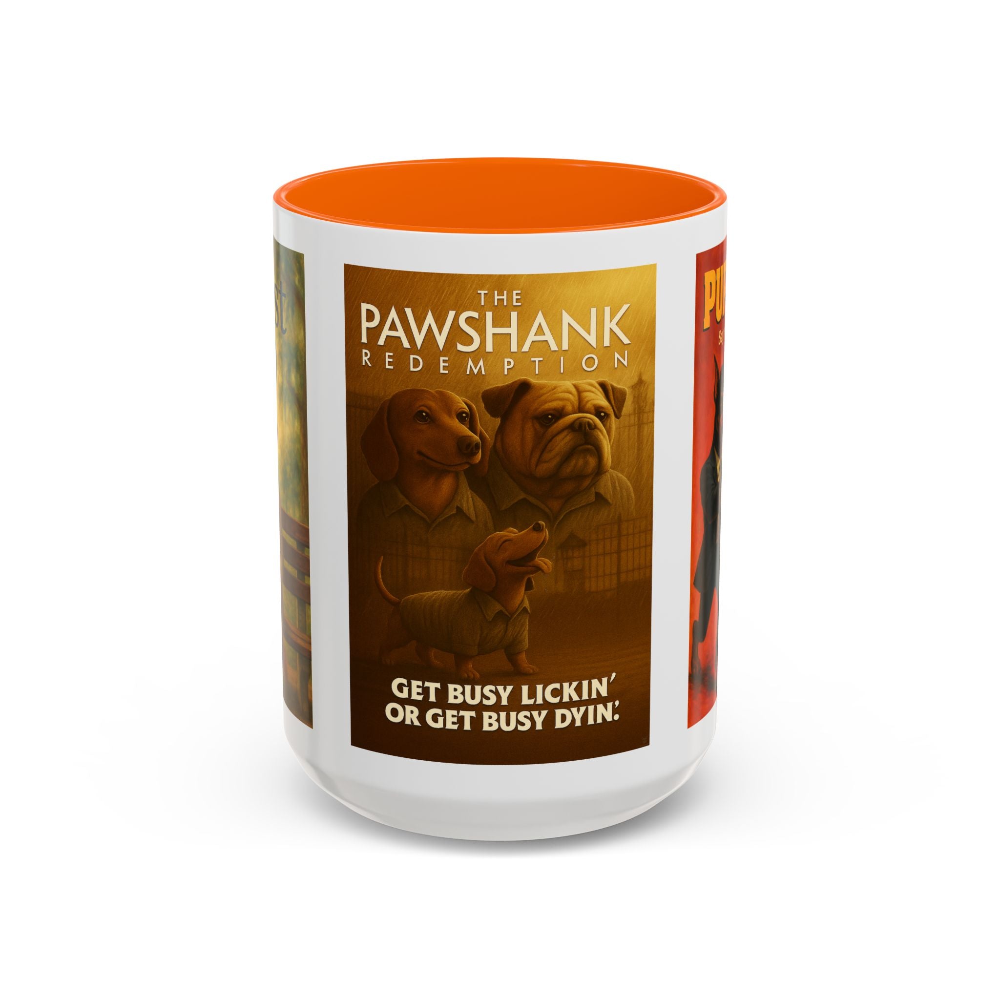 90s Movie Classics Dog Parody Mug – Funny Gift for Forrest Gump, Shawshank Redemption, and Pulp Fiction Fans