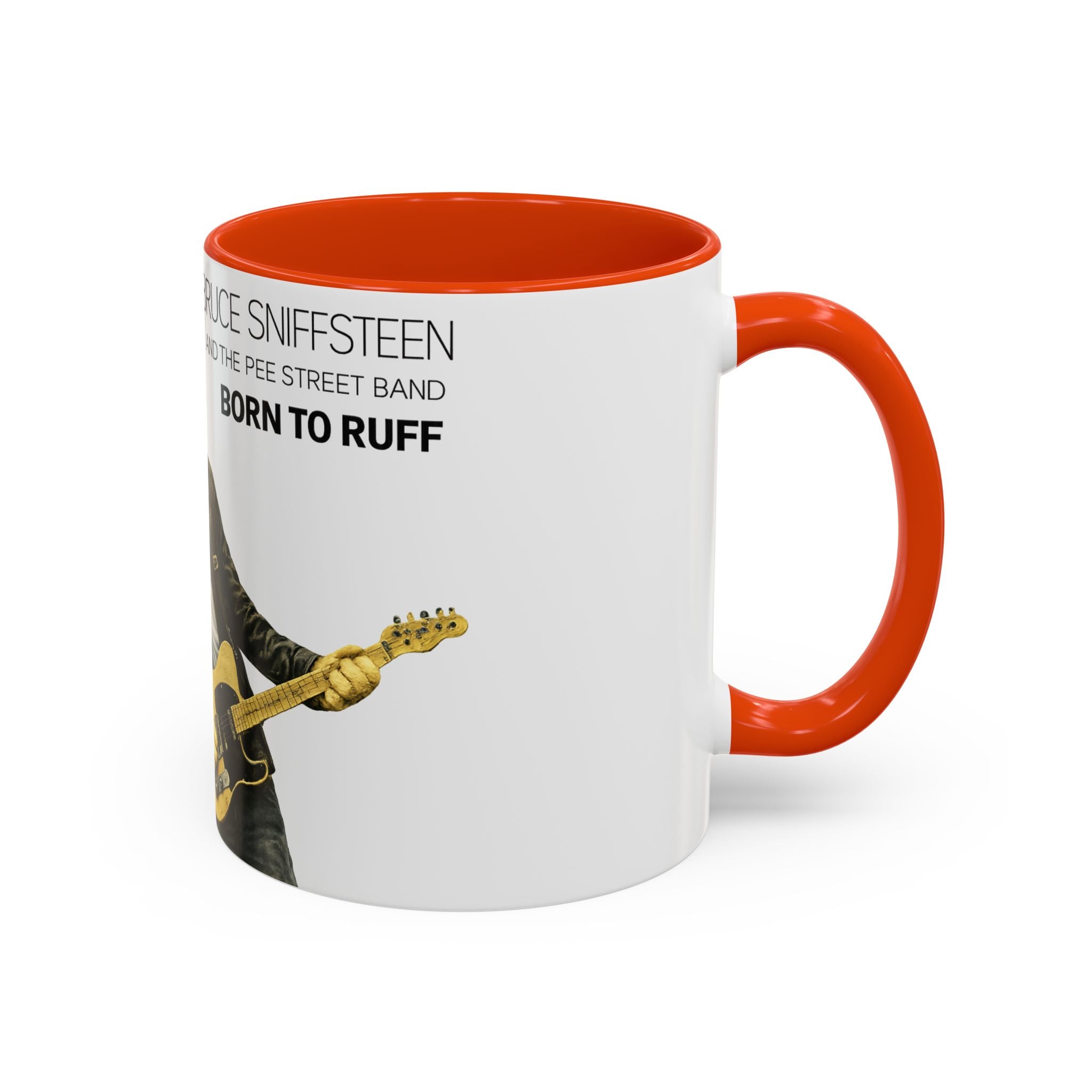 Bruce Sniffsteen & the Pee Street Band Coffee Mug -- Funny Bruce Springsteen 2026 Tour Mug Parody