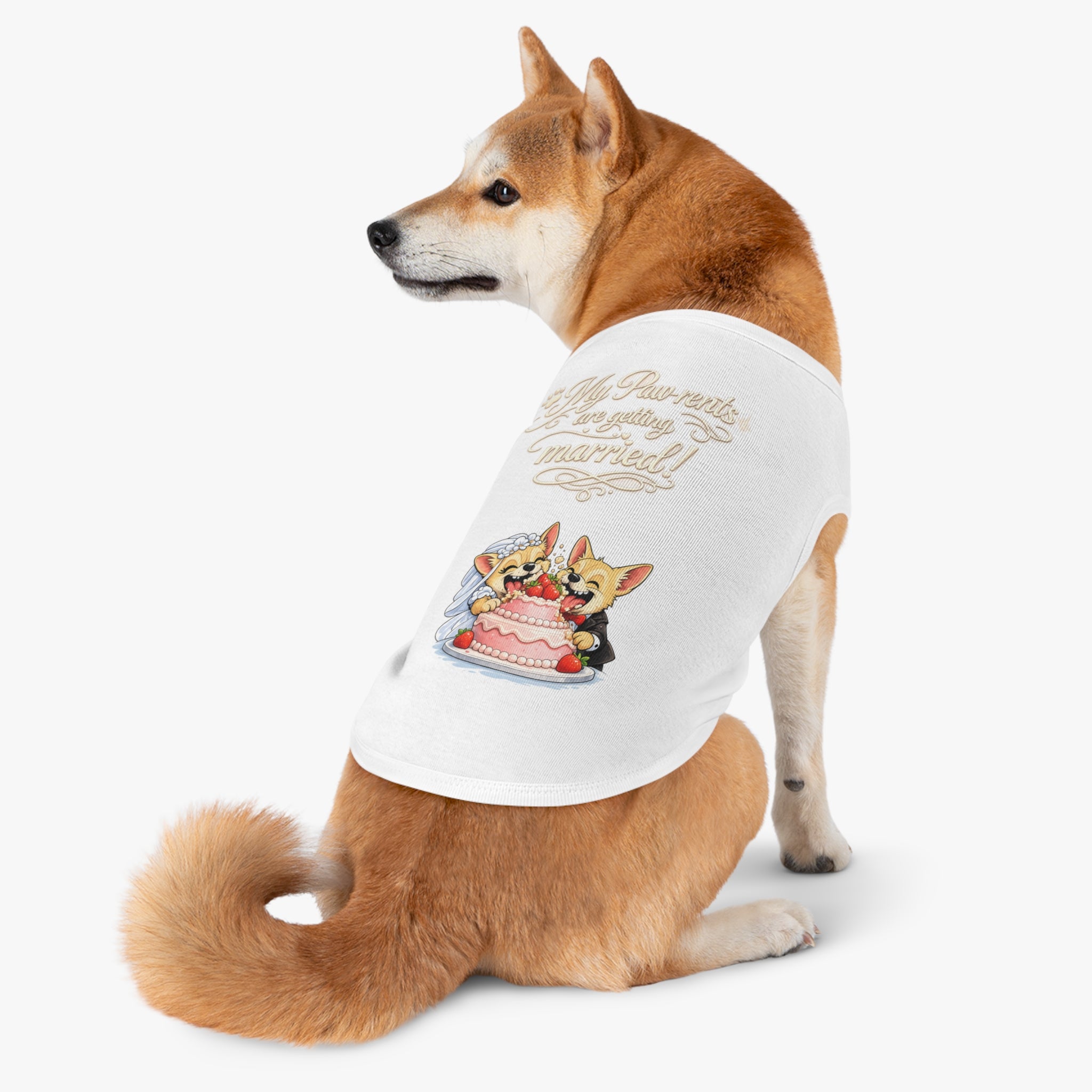Engagement Gift for Dog Lovers -- My Pawrents Are Getting Married Dog Shirt Wedding Gift (Corgi)
