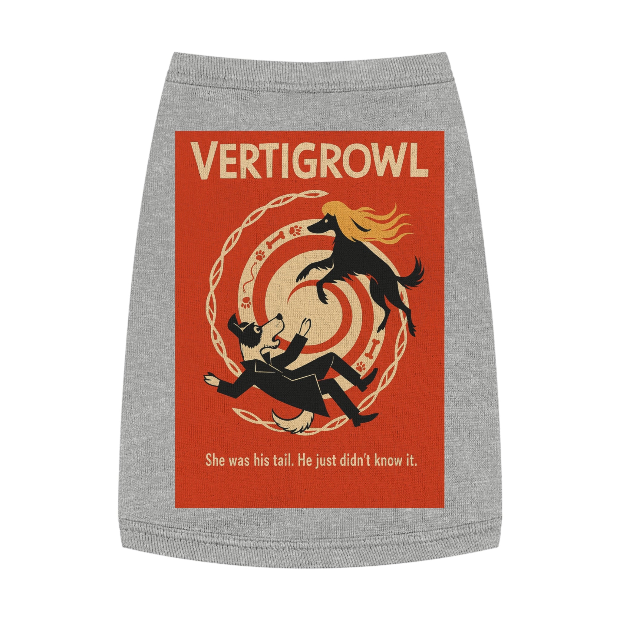 Vertigrowl Pug Pet Tank Top-- Funny Parody Shirt for Dog Lovers