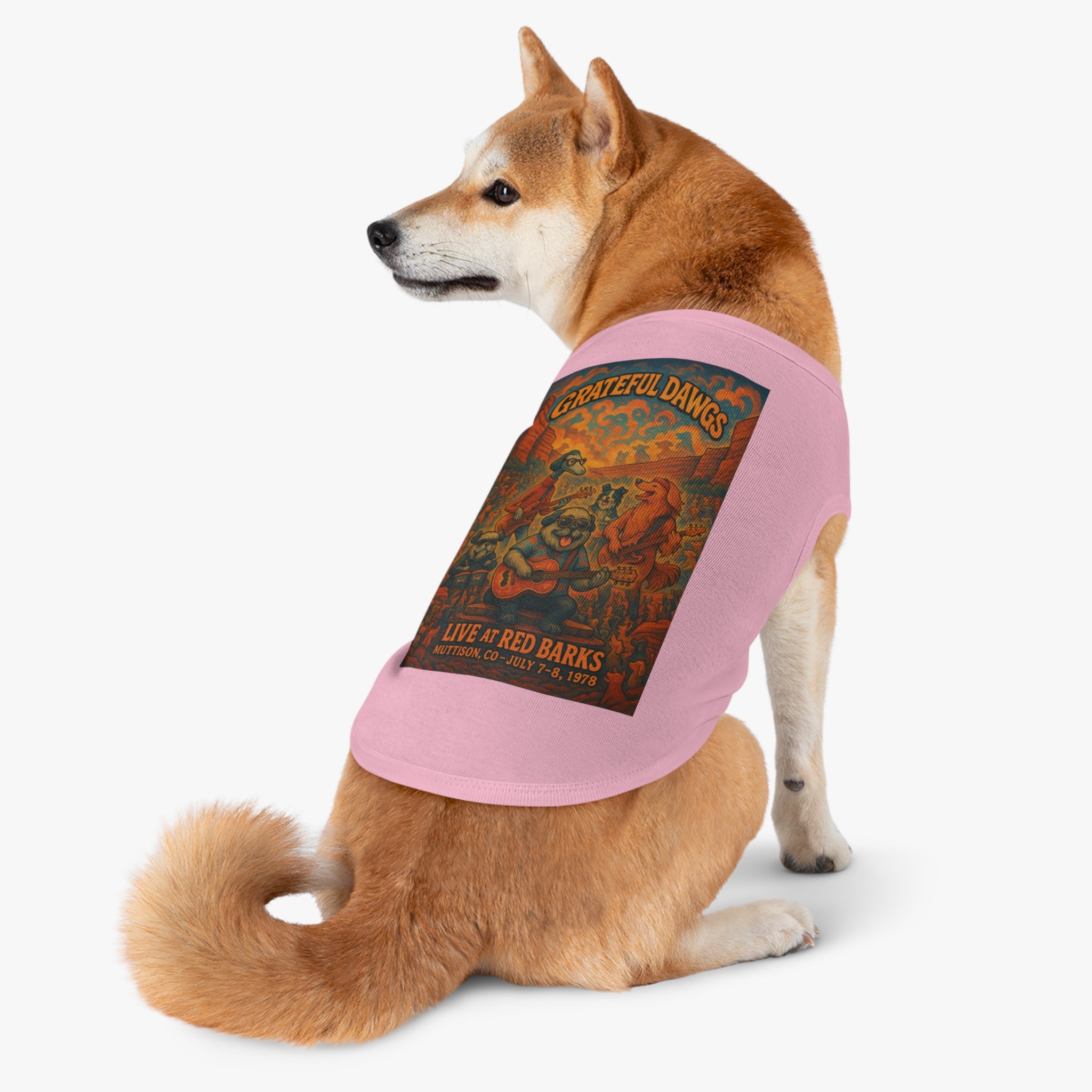 Grateful Dawgs Pet Tank Top-- Funny Parody Concert Shirt for Dog Lovers
