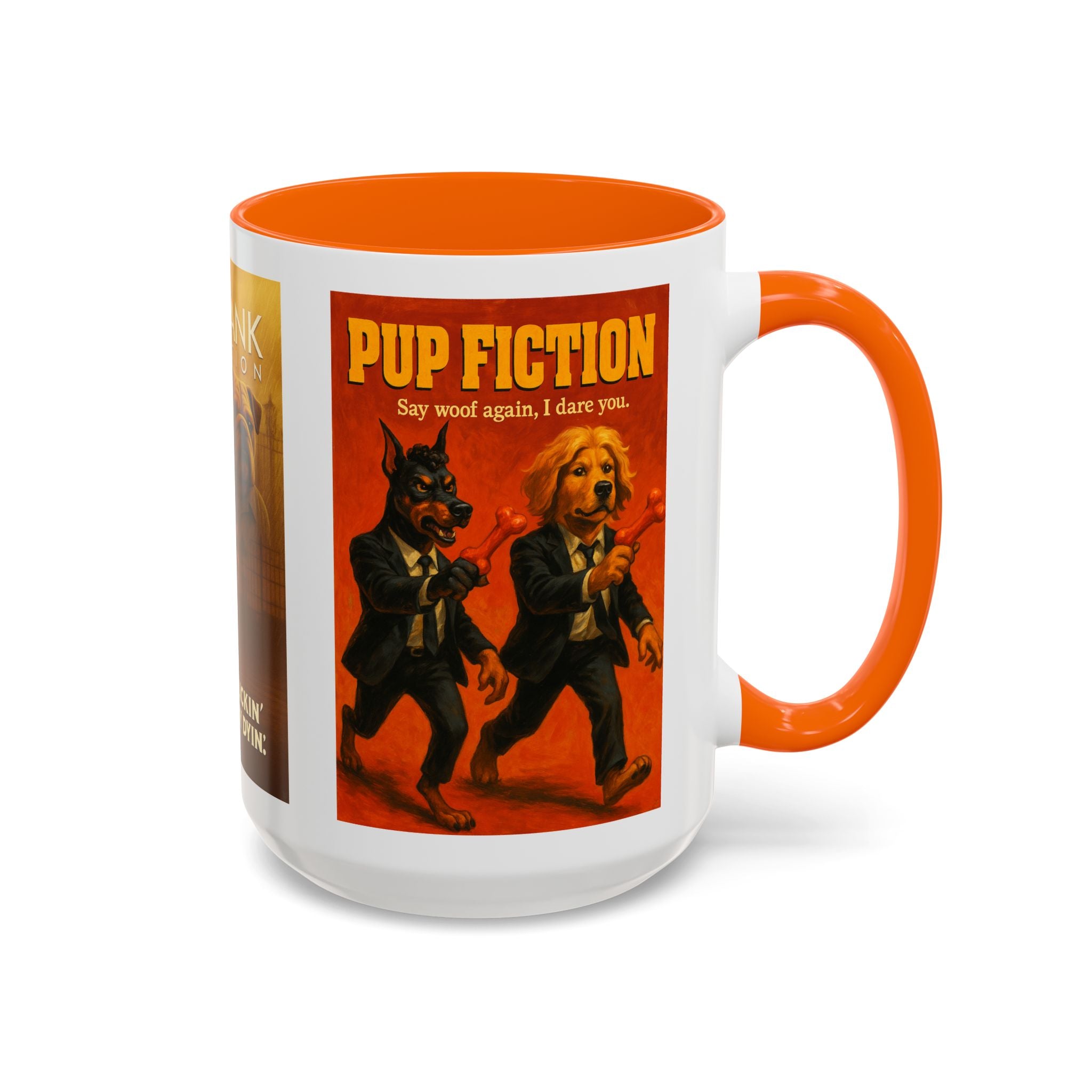 90s Movie Classics Dog Parody Mug – Funny Gift for Forrest Gump, Shawshank Redemption, and Pulp Fiction Fans