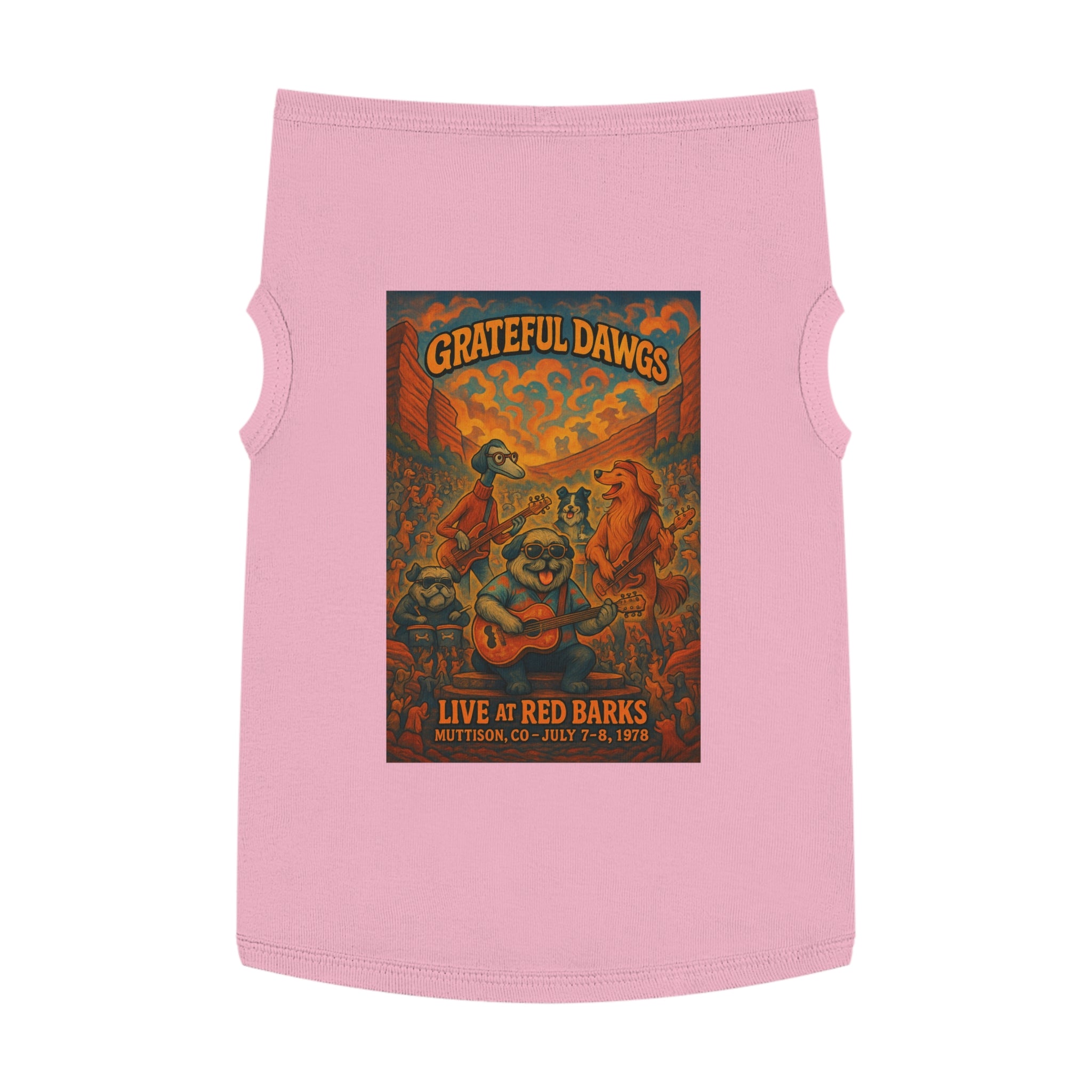Grateful Dawgs Pet Tank Top-- Funny Parody Concert Shirt for Dog Lovers
