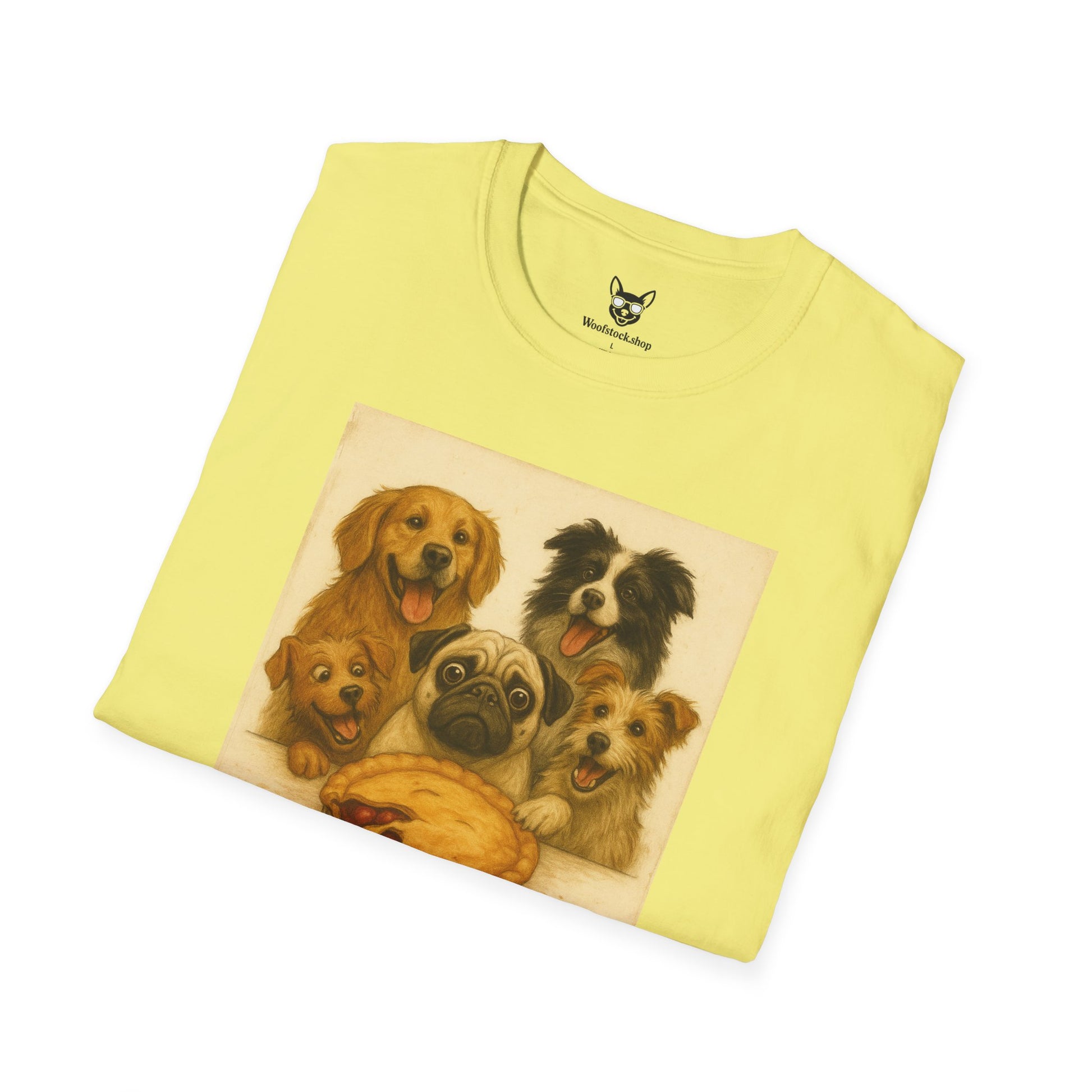 American Pie Movie Poster Dog Parody Unisex Softstyle T-Shirt -- Funny Dog Movie Tee for Film and Dog Lovers