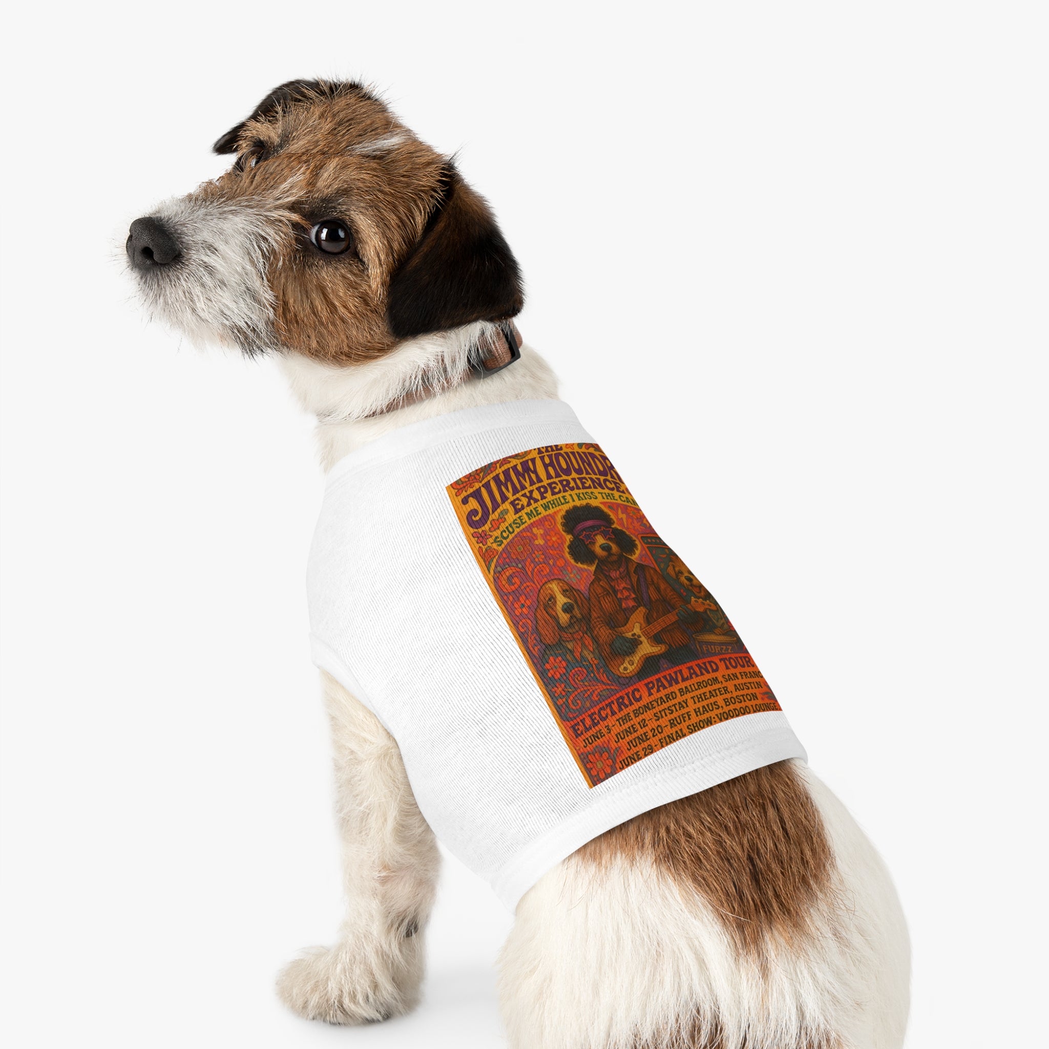 Jimi Houndrix Pet Tank -- Funny Fleetwood Mac Parody Shirt for Dog Lovers