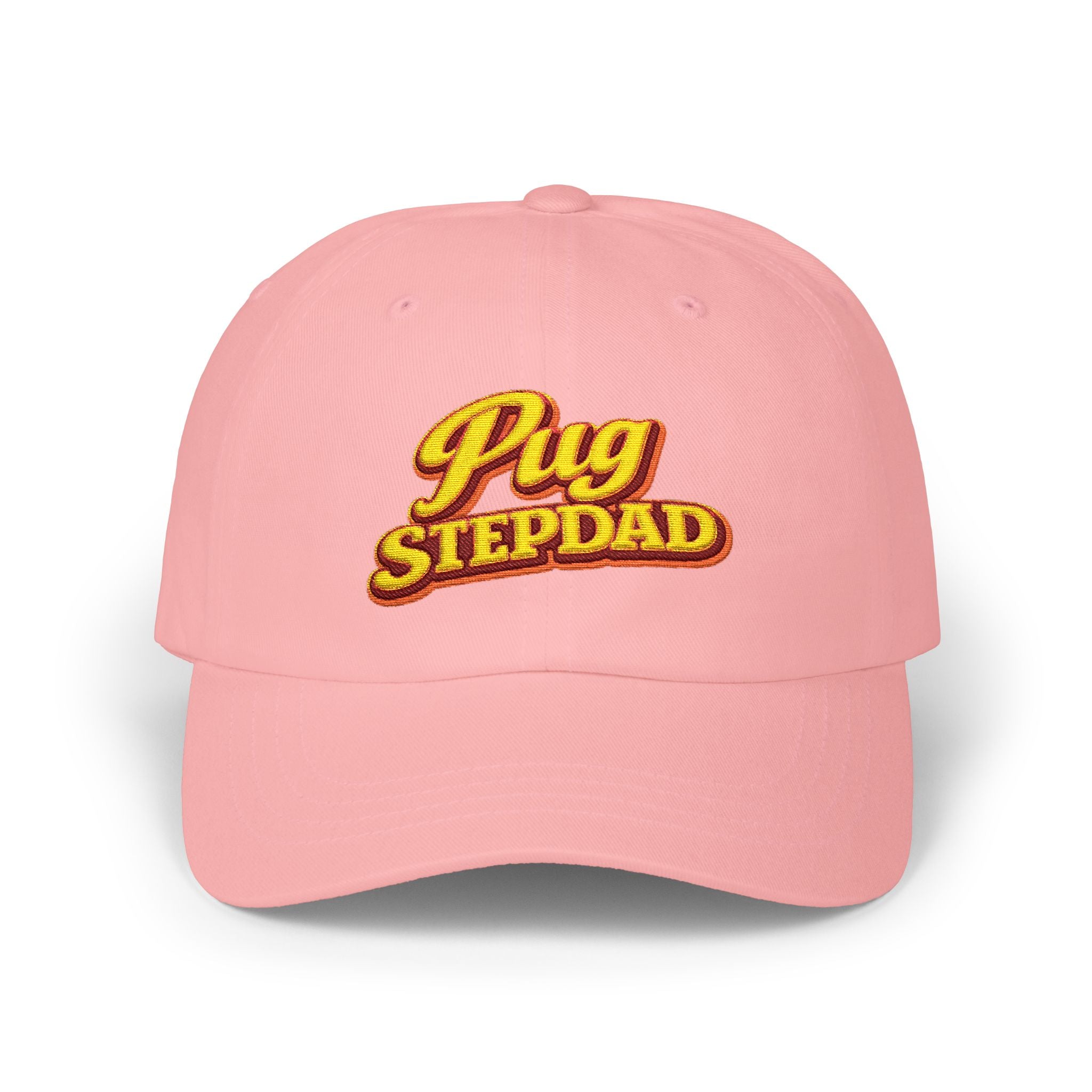 Pug Stepdad Dad Cap — Embroidered Baseball Hat for Dog Lovers